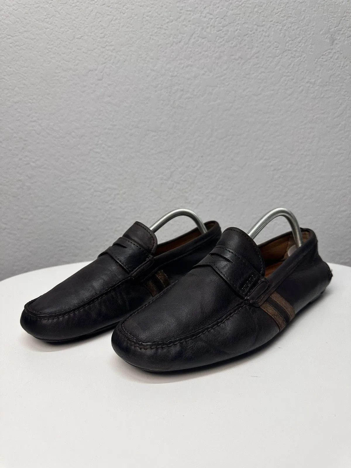 Vintage Prada Shoes Brown Leather Vintage Design luisvuitton Style Size US 9.5 / EU 42-43 - 1 Thumbnail
