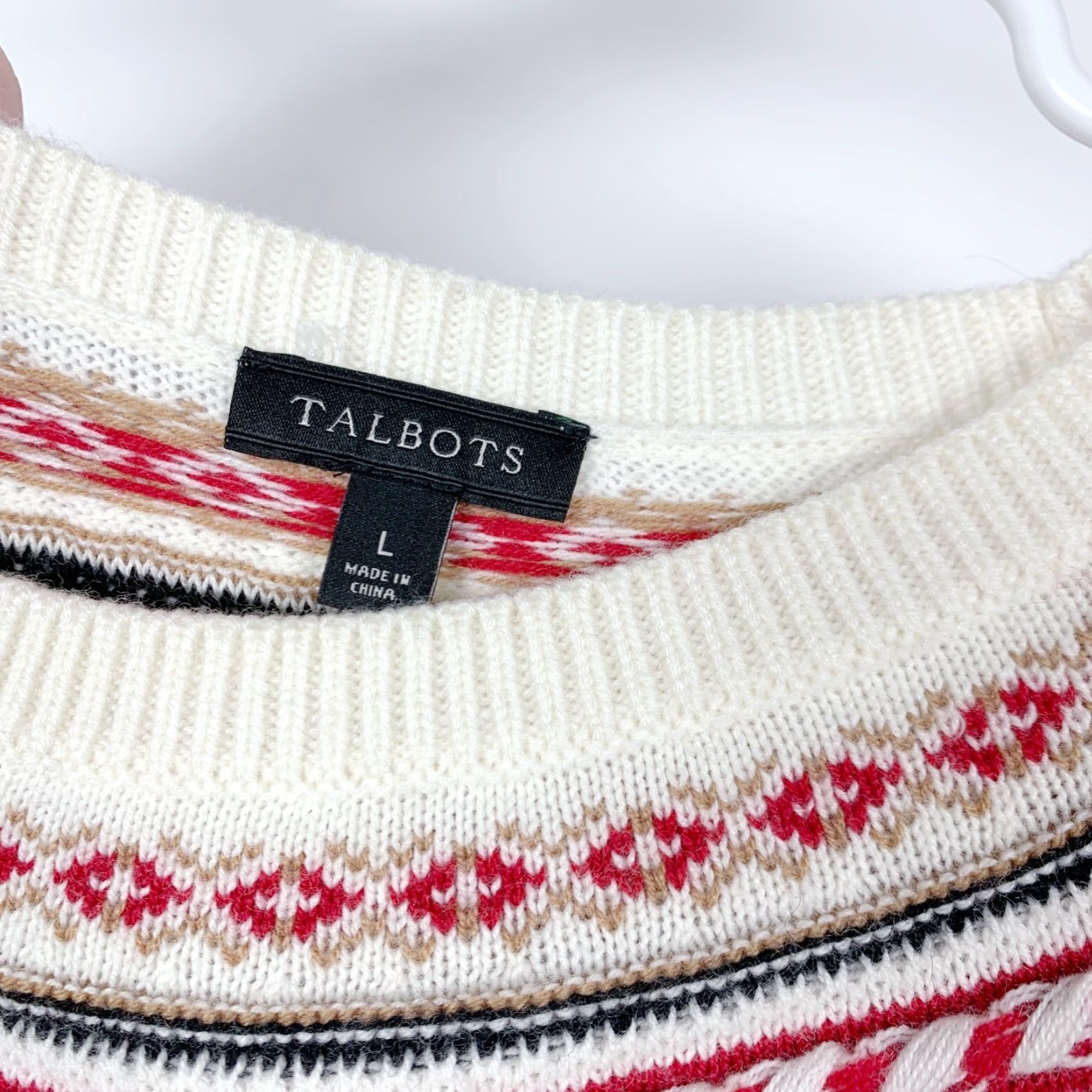 Talbots Talbots Sweater Multicolor Fair Isle Wool Blend Long Sleeve Round Neck Size L Womens Pullover Size L / US 10 / IT 46 - 4 Thumbnail