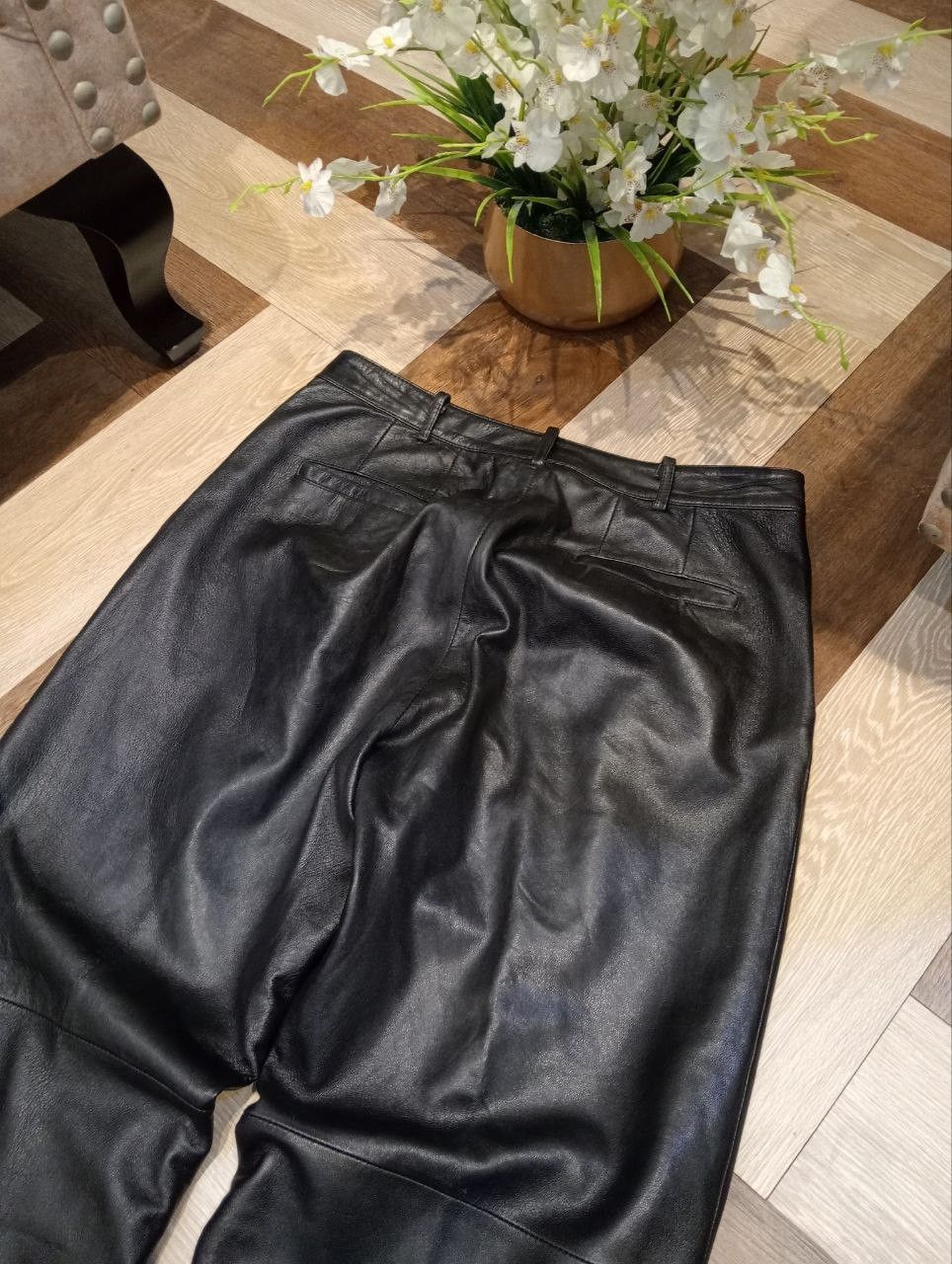 Japanese Brand VINTAGE JAPANESE SHEEPSKIN LEATHER BAGGY PANTS Size US 33 - 8 Thumbnail
