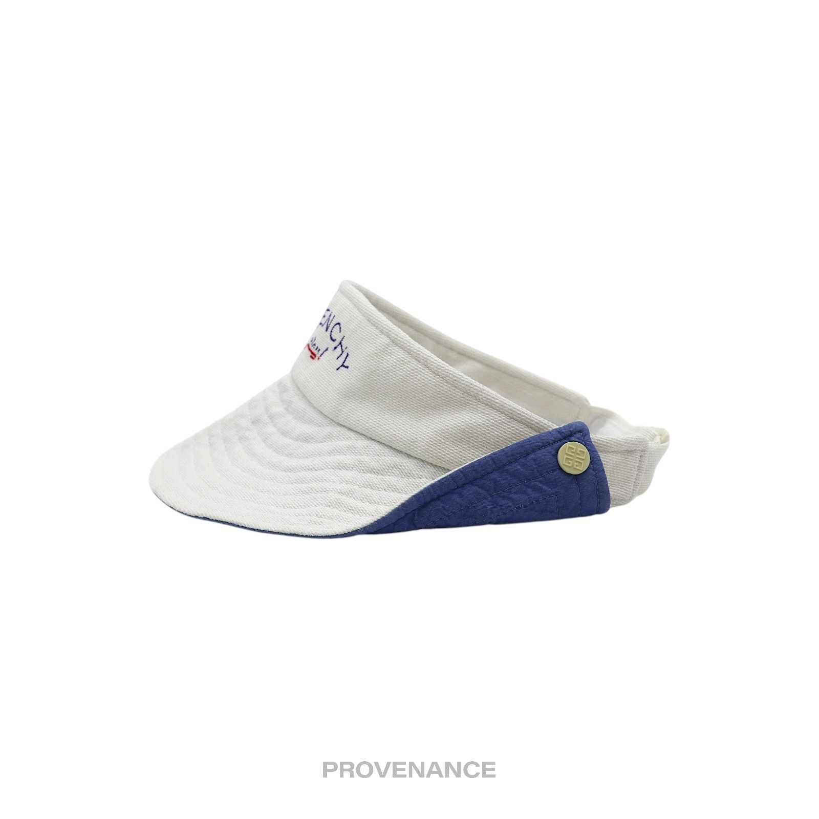 Givenchy 🔴 Givenchy Play Logo Embroidered Visor - White/Blue Size ONE SIZE - 4 Thumbnail