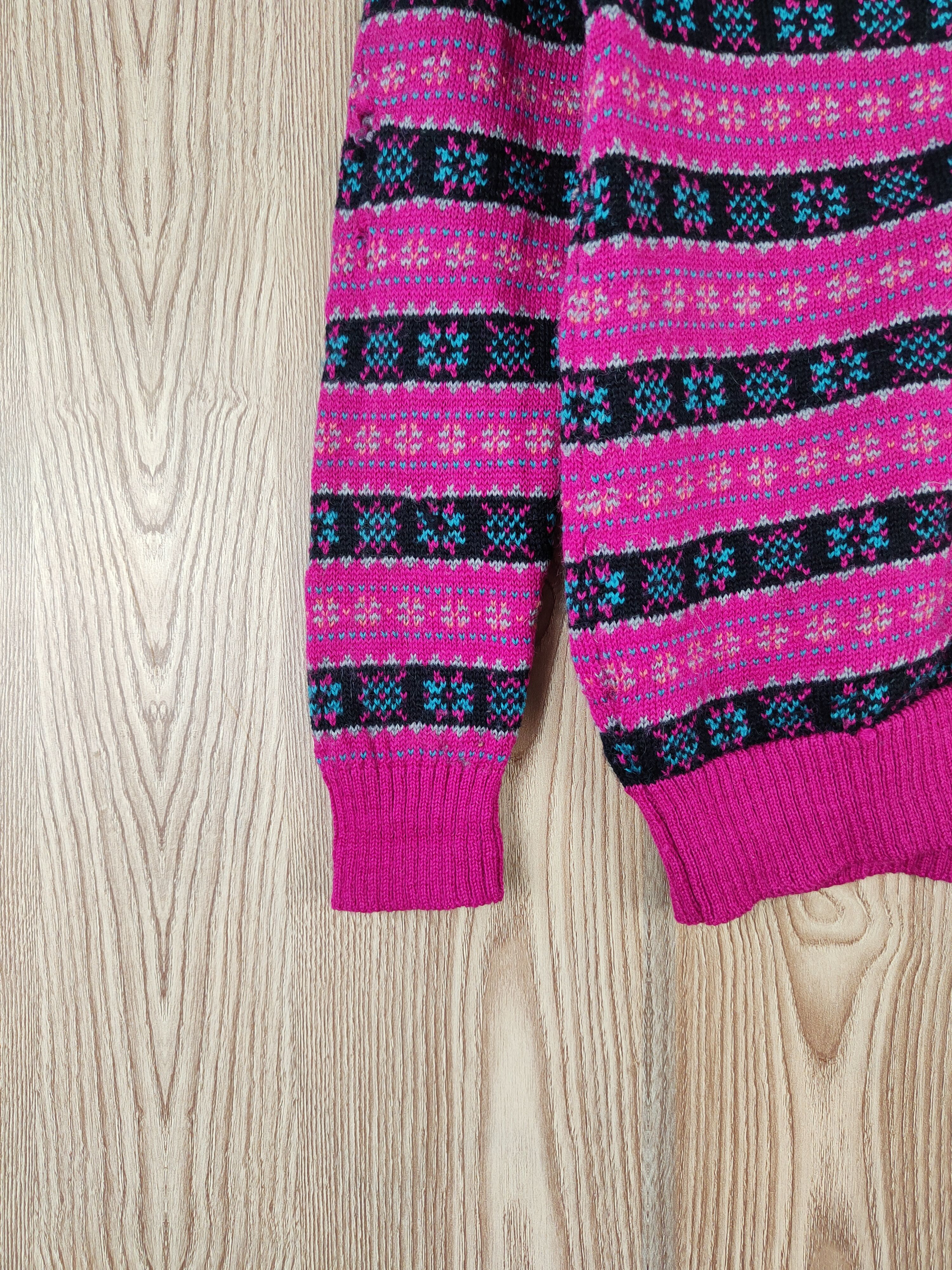 Japanese Brand Piers Dark Pink Knitwear art design Cardigan #W134 Size M / US 6-8 / IT 42-44 - 4 Thumbnail