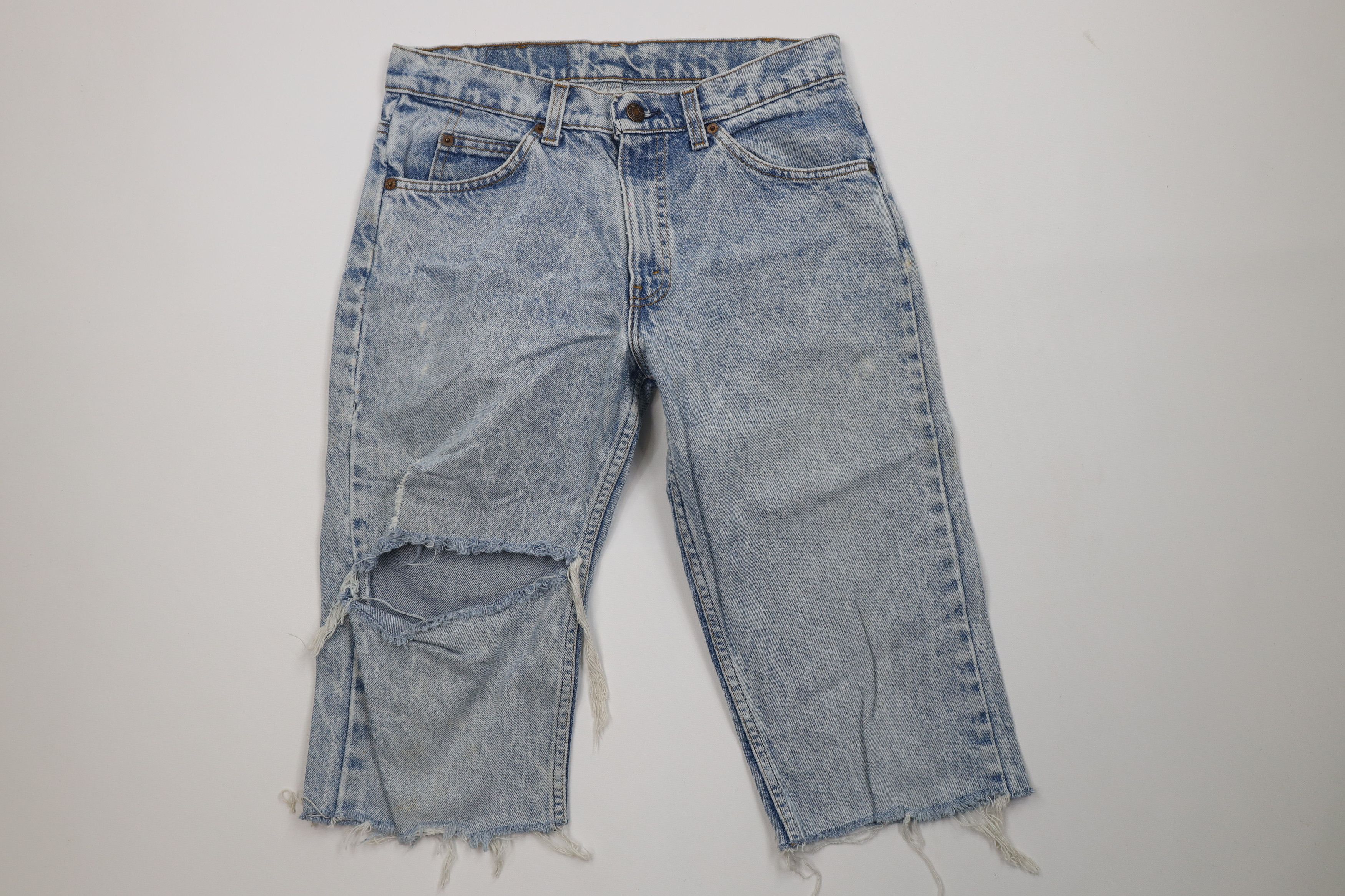 Levi's Vintage 80s Levis 505 Orange Tab Acid Wash Denim Shorts USA Size US 31 - 1 Thumbnail