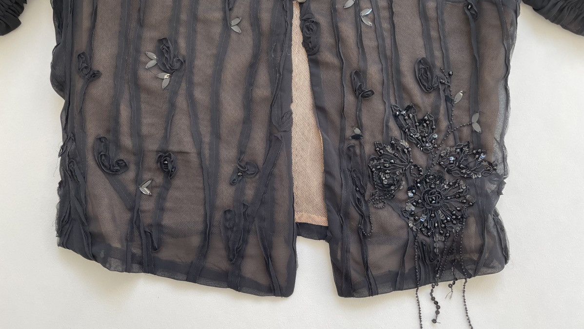 Dries Van Noten Embroidered Floral Sequin Mesh Top Size M / US 6-8 / IT 42-44 - 8 Thumbnail