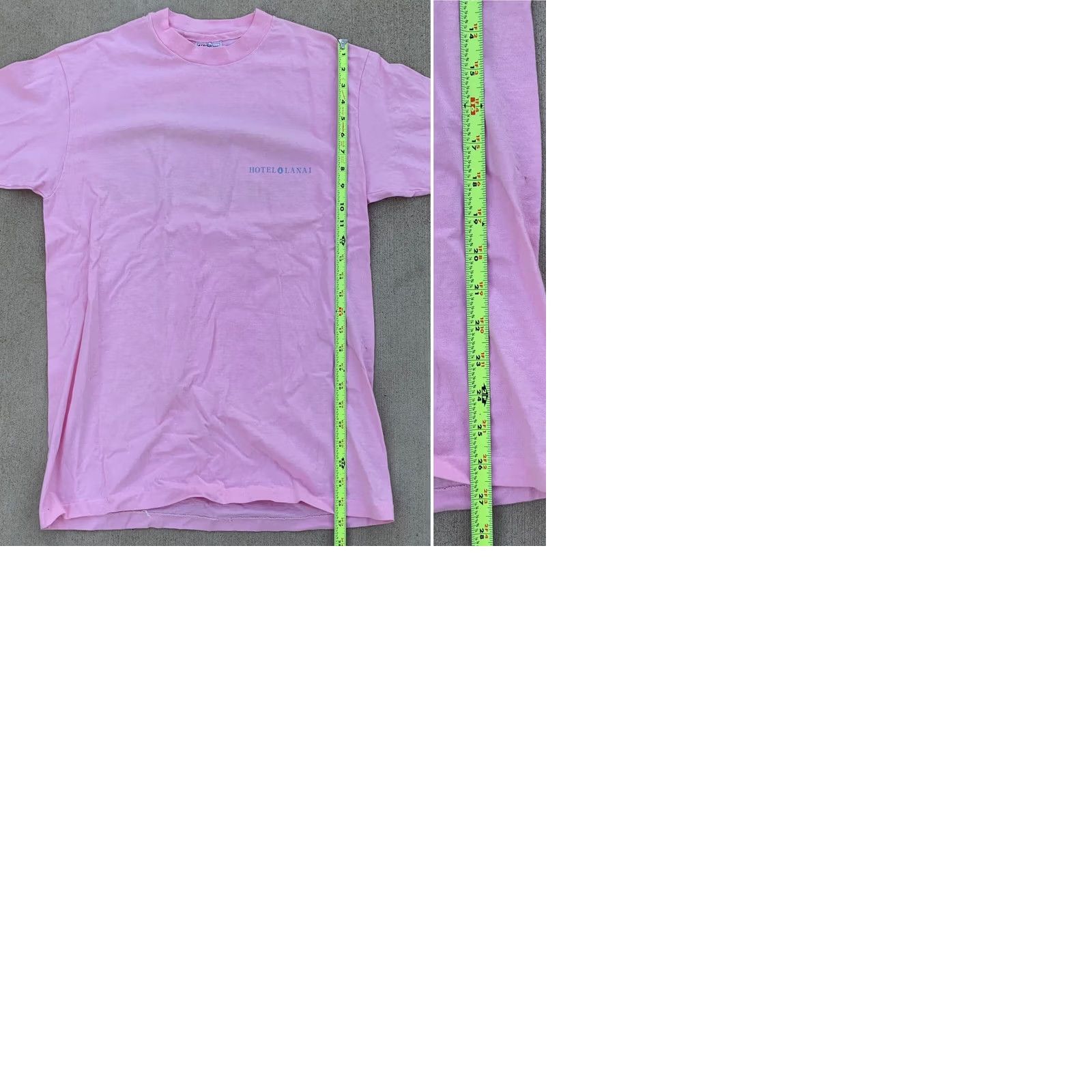 Vintage VINTAGE Hanes Beefy-T T-Shirt Shirt Mens Adult L 42-44 Cotton Pink Hotel Lanai Hawaii 80s 90s Retro Short Sleeve Crew Neck Size US L / EU 52-54 / 3 - 9 Thumbnail