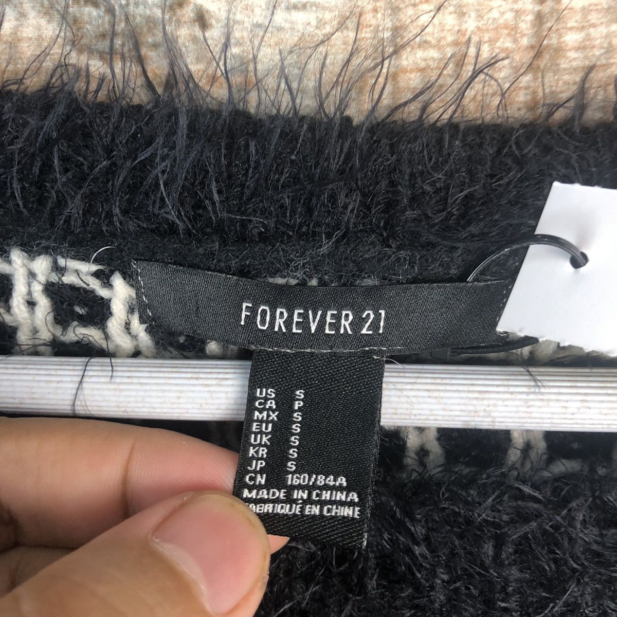 Japanese Brand DL Forever 21 Stripe Black Knitwear #C397 Size S / US 4 / IT 40 - 10 Thumbnail