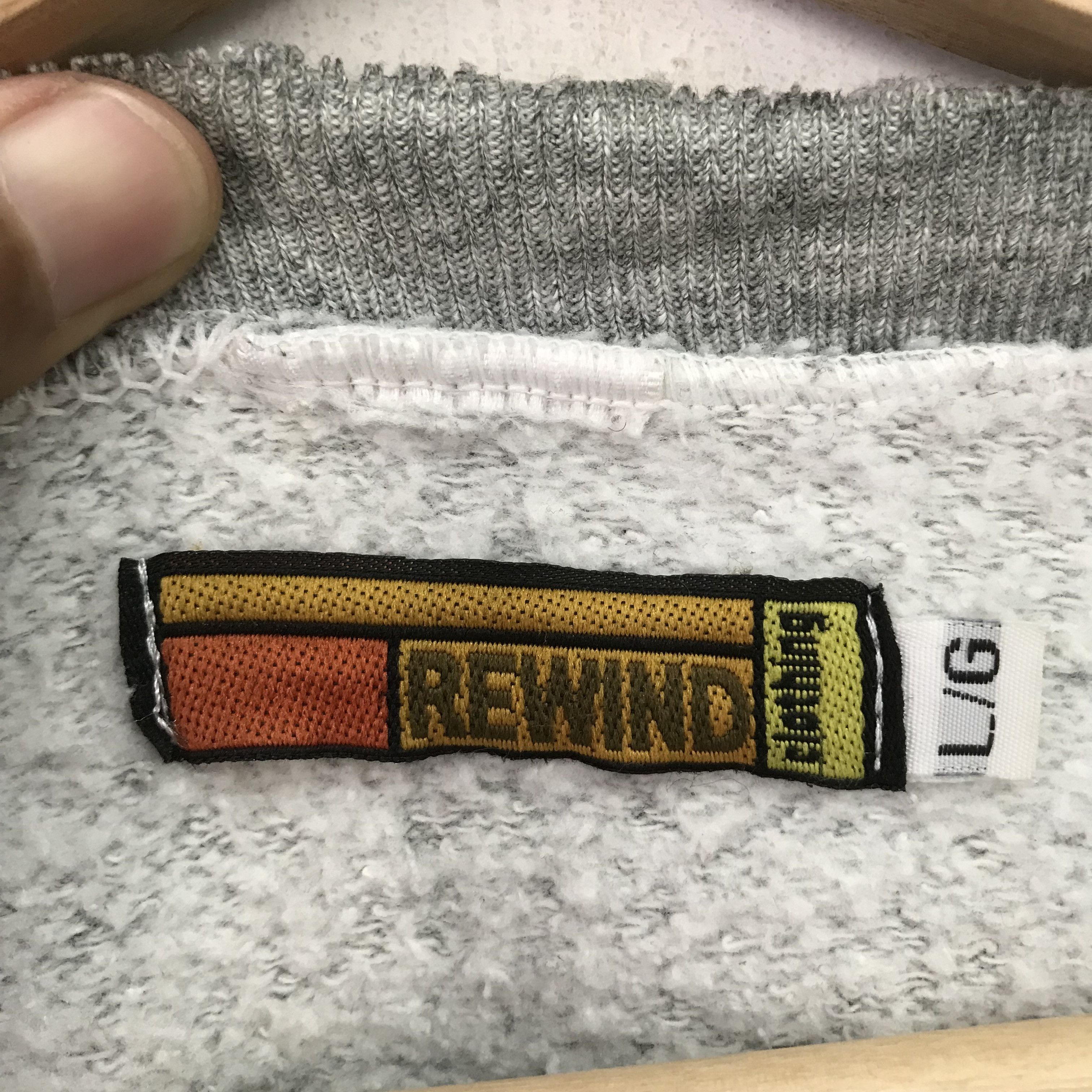 Vintage Vintage 90's Retro Rewind Graphic Grey Sweatshirt - 618 Size US L / EU 52-54 / 3 - 10 Thumbnail