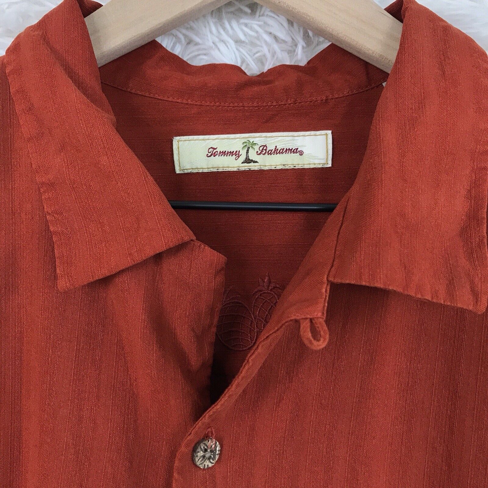 Tommy Bahama Tommy Bahama Silk Hawaiian Camp Shirt Red Jacquard Mens L Size US L / EU 52-54 / 3 - 3 Thumbnail