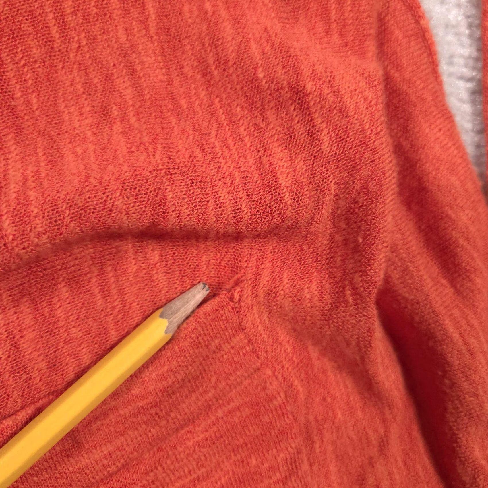 Vintage Chico's Cardigan Womens 0 Orange Cotton Viscose Knit Open Front Pockets Sweater Cardigan Knit Lightweight Casual Workwear Size XS / US 0-2 / IT 36-38 - 6 Thumbnail