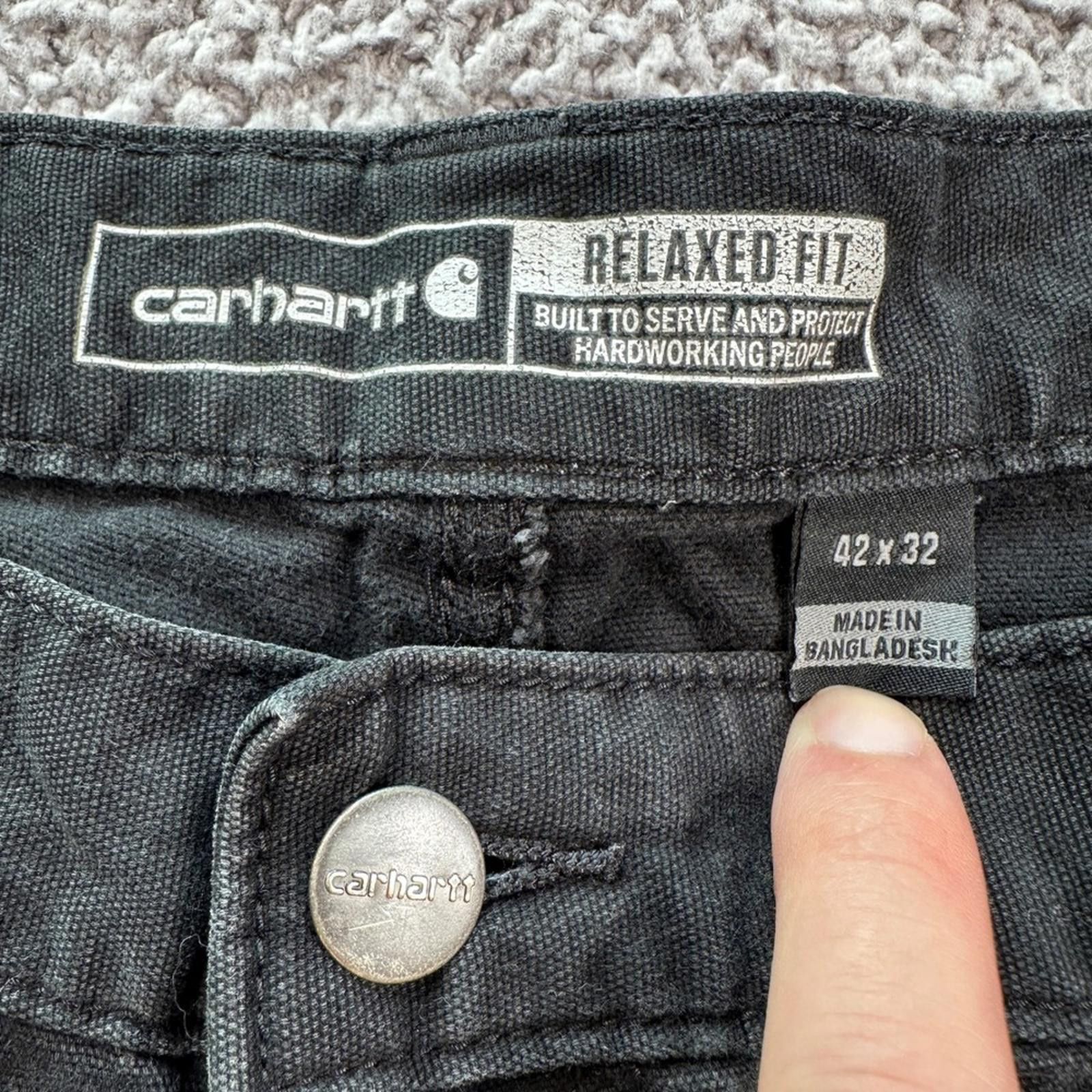 Carhartt Carhartt BN2291M Work Pants Men 42x32 Black Rugged Flex Size US 42 / EU 58 - 5 Thumbnail