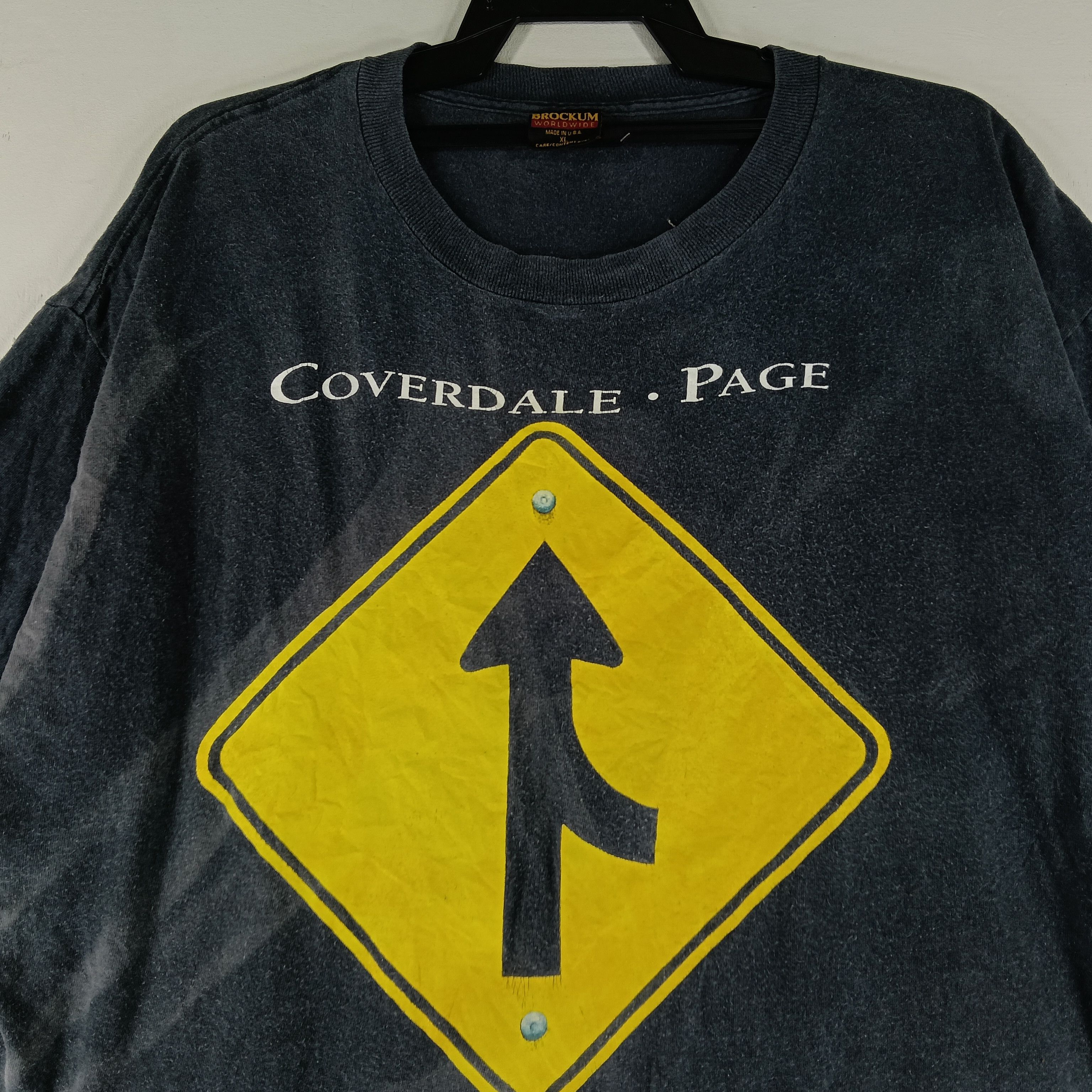 Band Tees Vintage 90's English singer David Coverdale Guitarist Size US XL / EU 56 / 4 - 4 Thumbnail