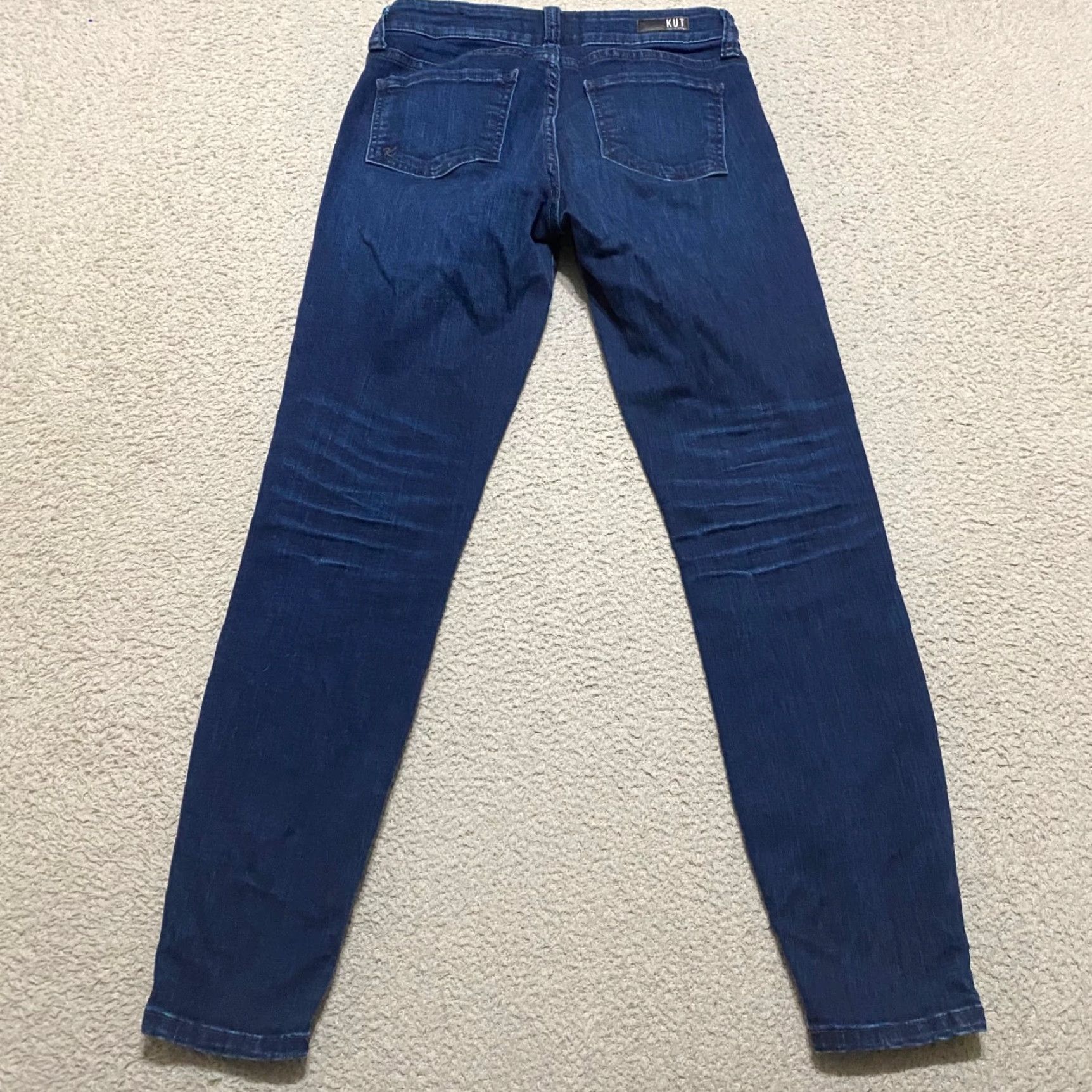 Vintage KUT from the Kloth Jeans Womens sz 2 Blue Denim Dark Wash Connie Ankle Skinny 26 in Inseam 26 in 5-Pocket Stretch Regular Mid Rise Vintage No Size 26" / US 2 / IT 38 - 2 Thumbnail