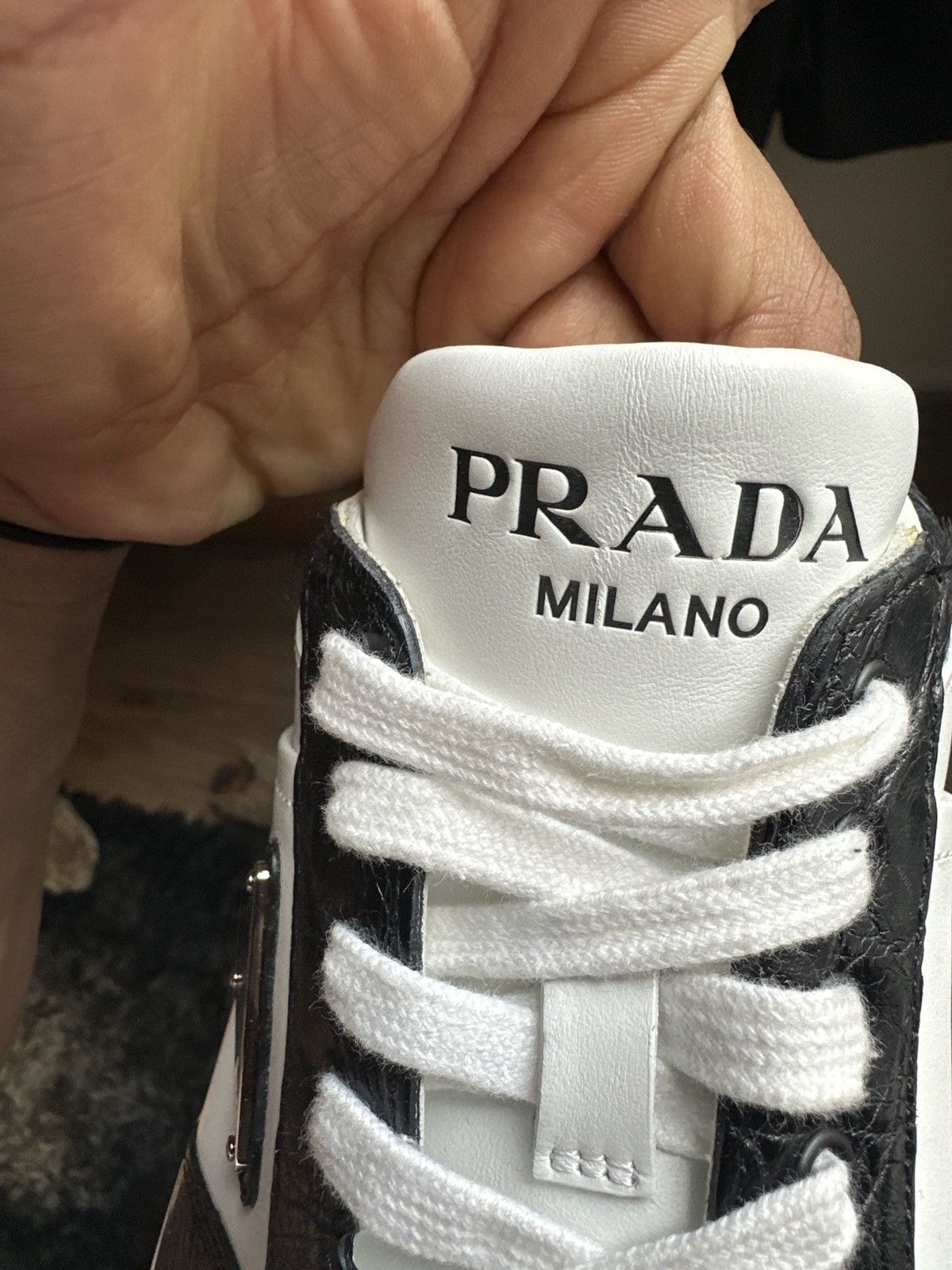 Prada $2,000 Downtown croc embossed sneaker Size US 9 / EU 42 - 11 Thumbnail