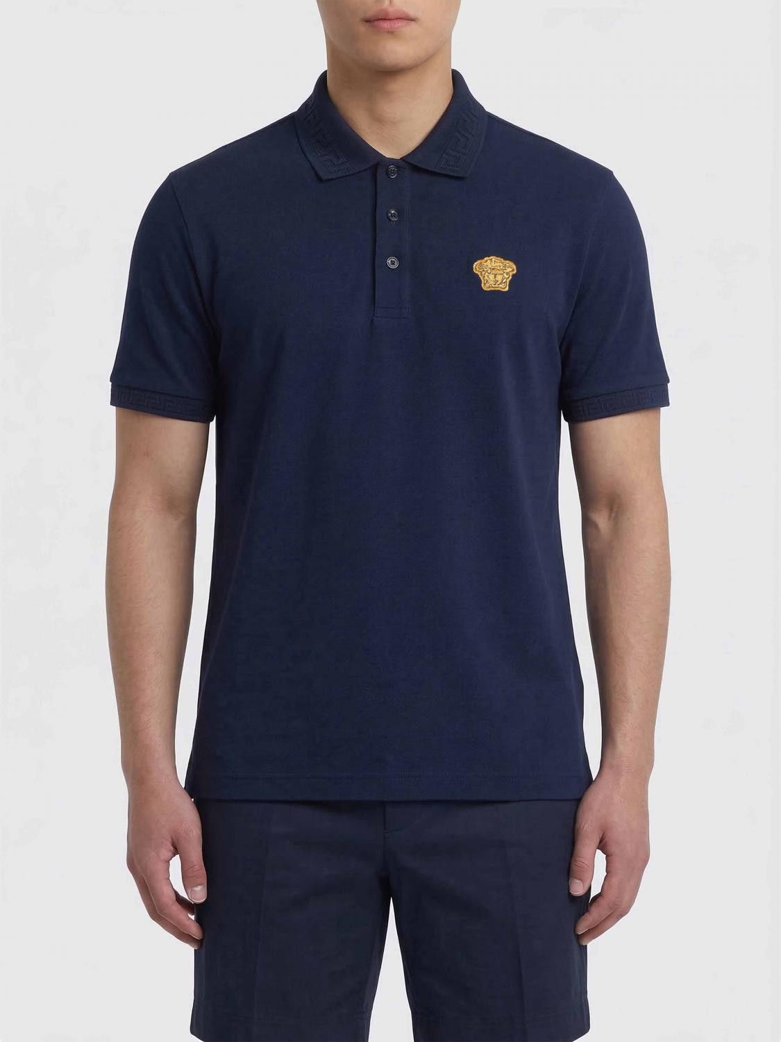Versace Versace Polo Shirt Men Blue Size US S / EU 44-46 / 1 - 1 Thumbnail