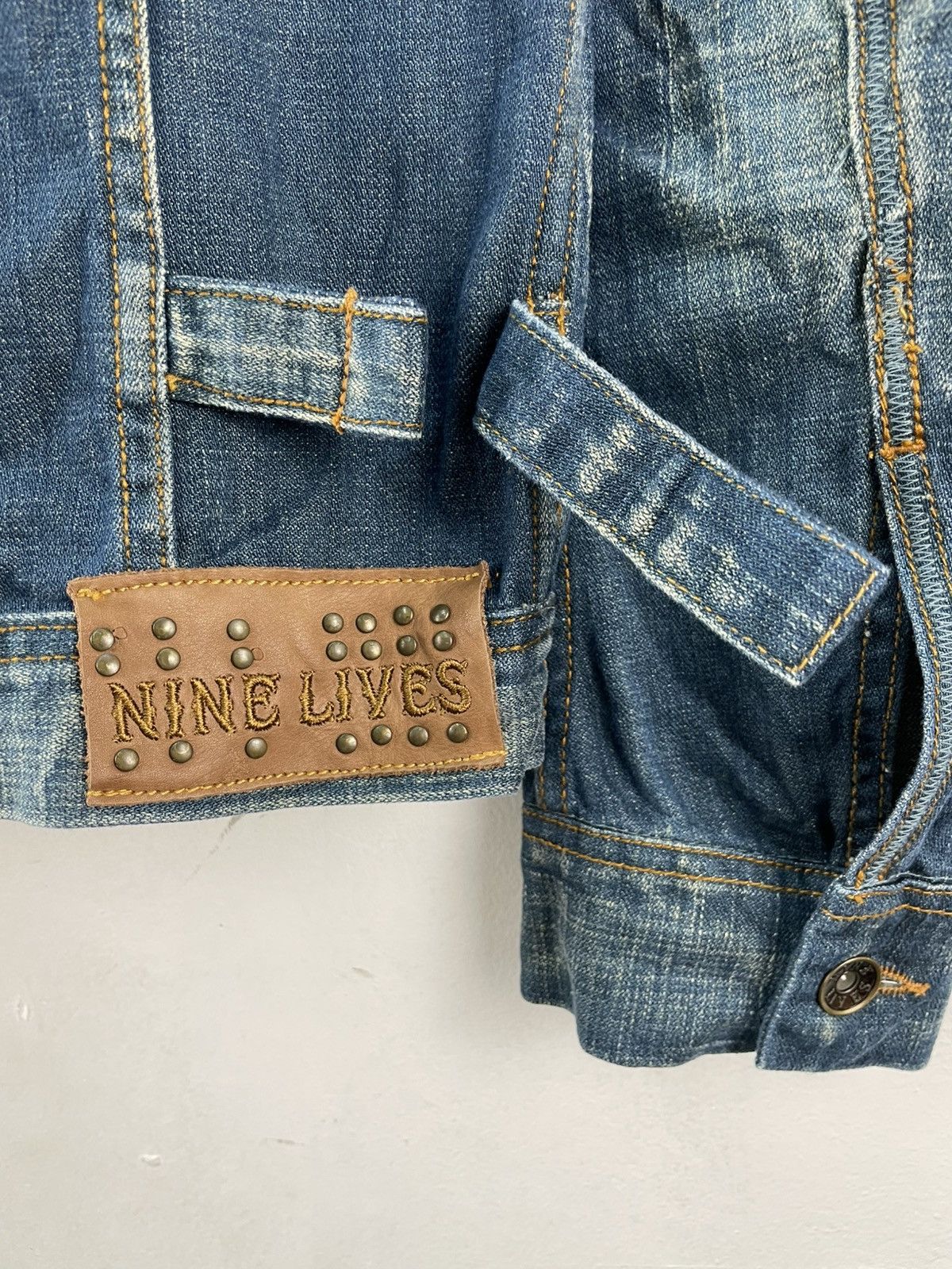 Nine Lives × Vintage Vintage Nine Lives Denim Jacket Faded Wash Rabbit Fur Lining Size US M / EU 48-50 / 2 - 6 Thumbnail