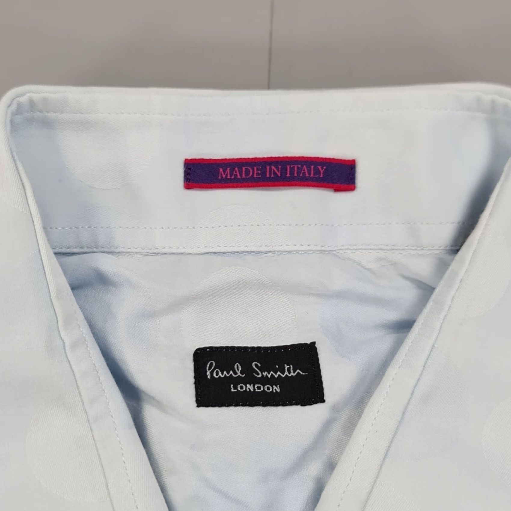 Paul Smith Paul Smith Mens Shirt Blue 16 Polka Dot Double Cuff Long Sleeves Button Up Size US L / EU 52-54 / 3 - 4 Thumbnail
