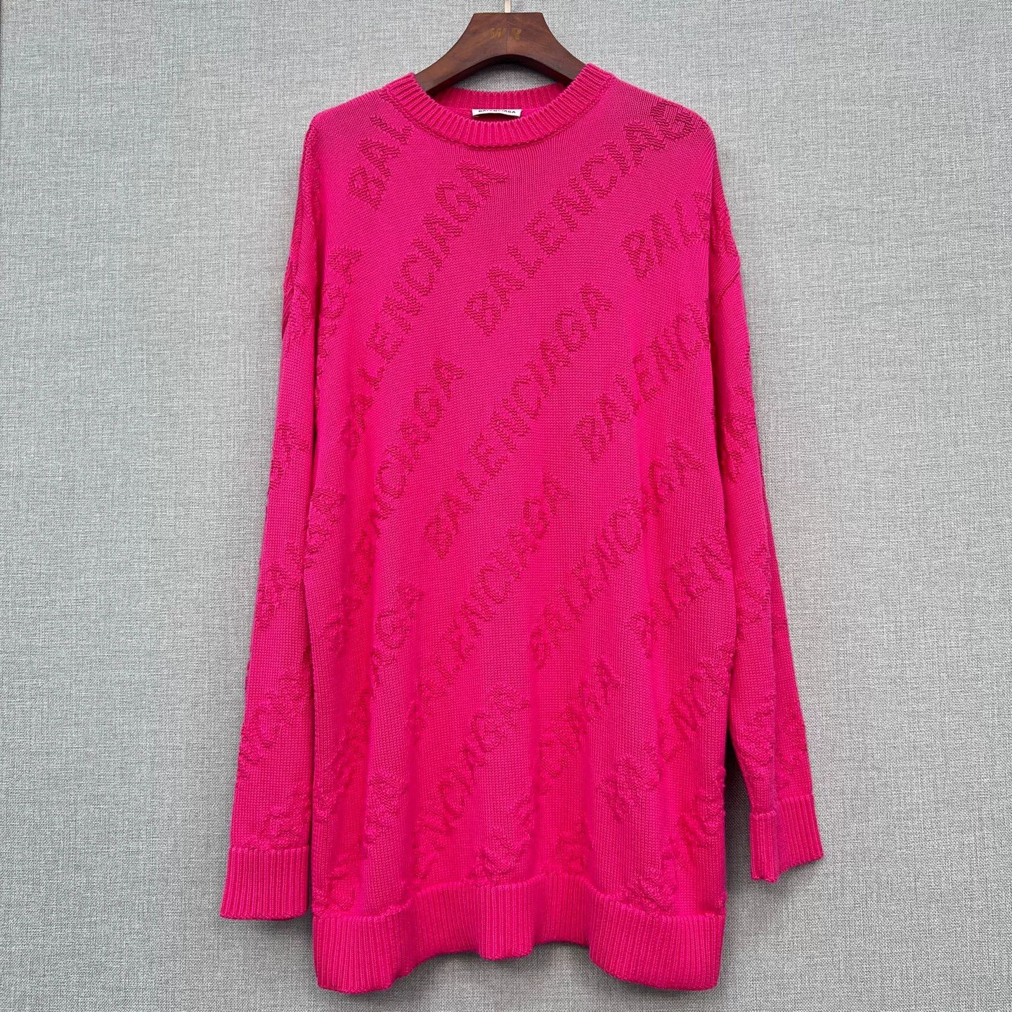 Balenciaga Balenciaga All-Over Logo Knit Sweater Size S / US 4 / IT 40 - 1 Thumbnail