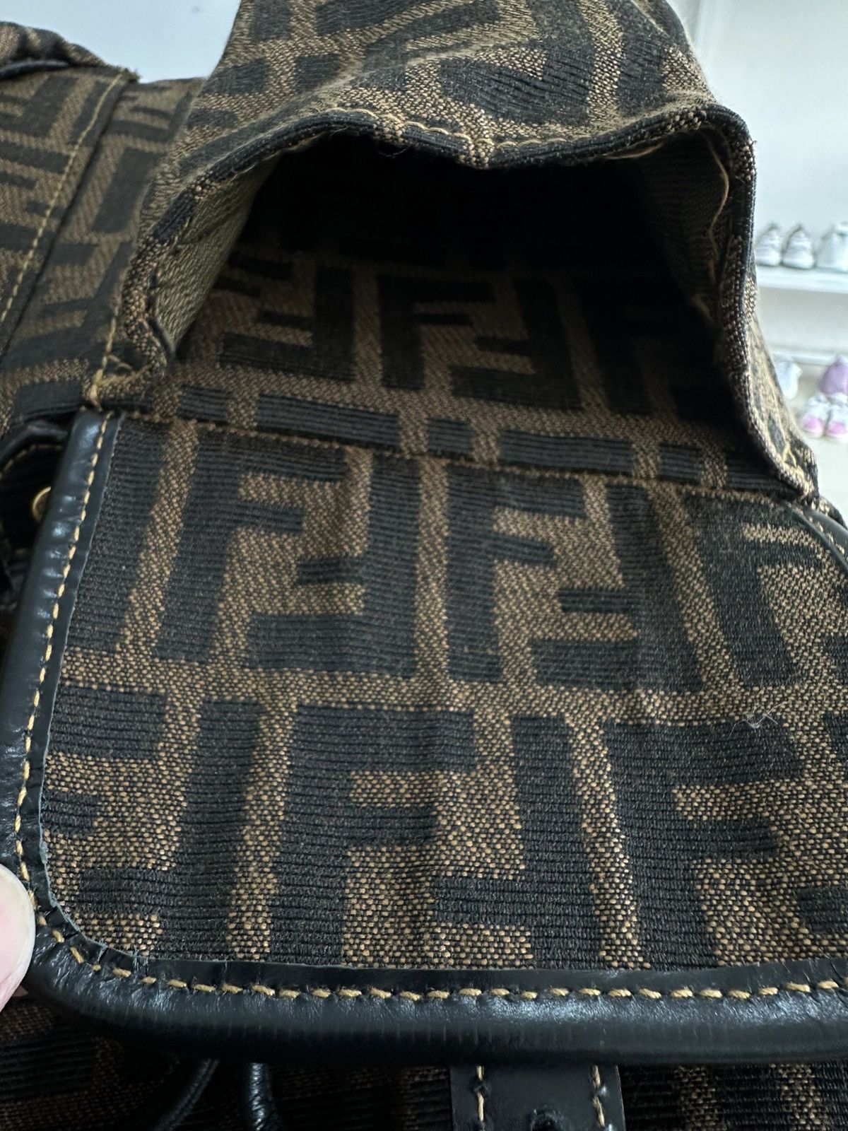 Fendi FENDI Brown Zucca Canvas Backpack Size ONE SIZE - 17 Thumbnail