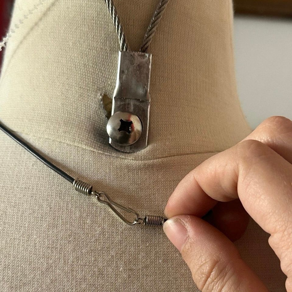 Other white black gray beaded shark tooth necklace Size ONE SIZE - 3 Thumbnail