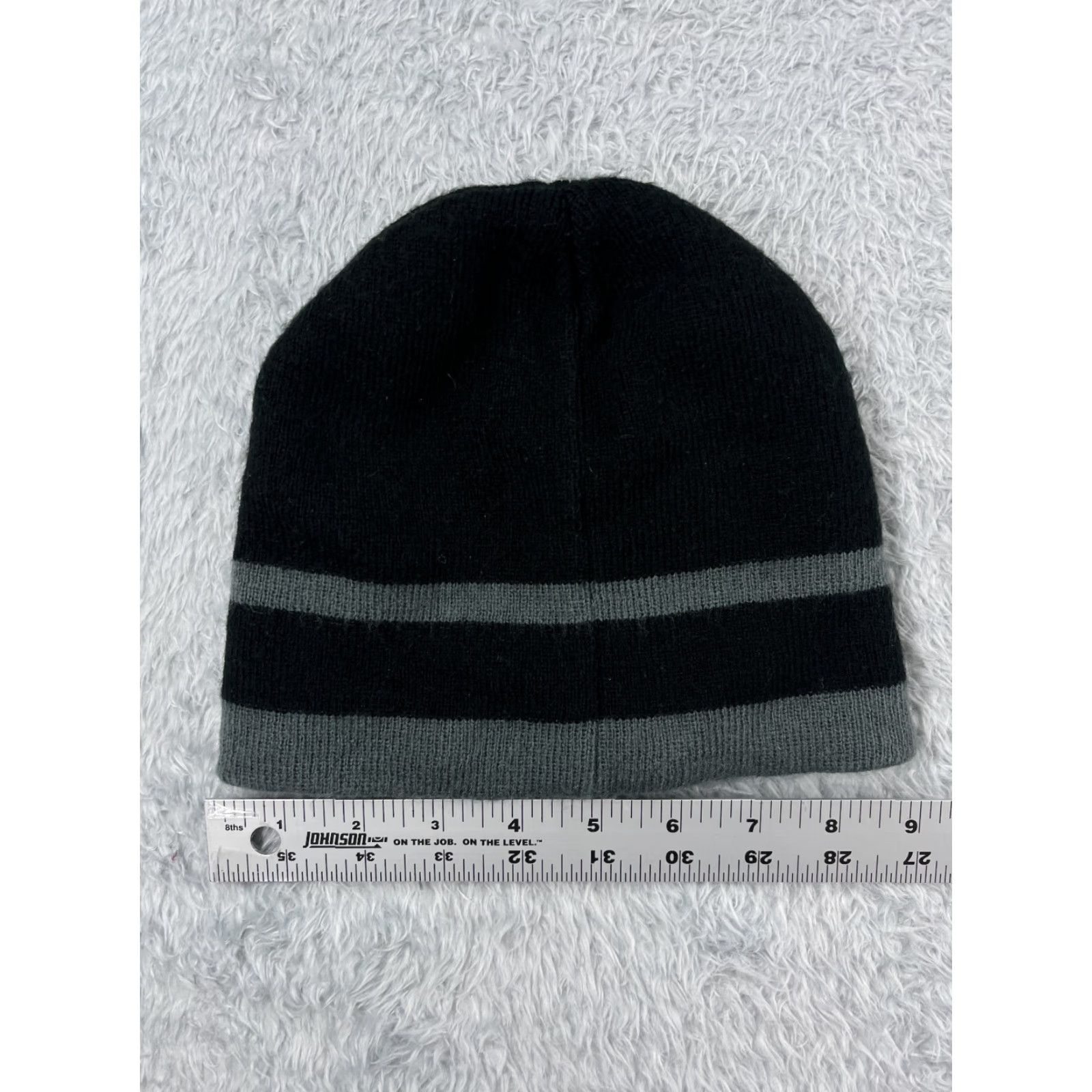 Fila FILA Beanie Adult One Size Gray Black Stripe Knit 100% Acrylic Beanie Mens Winter Knit Hat Shirt? Size ONE SIZE - 3 Thumbnail