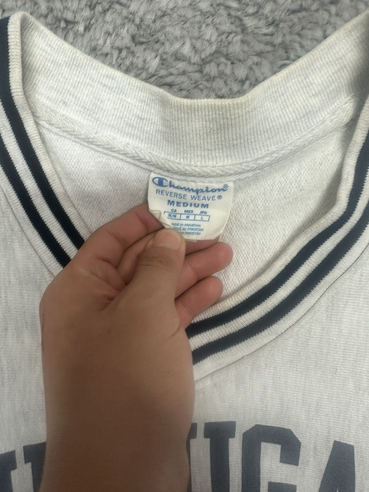 Champion × Vintage Vintage Champion Michigan Reverse weave crop Crewneck Size M / US 6-8 / IT 42-44 - 2 Thumbnail