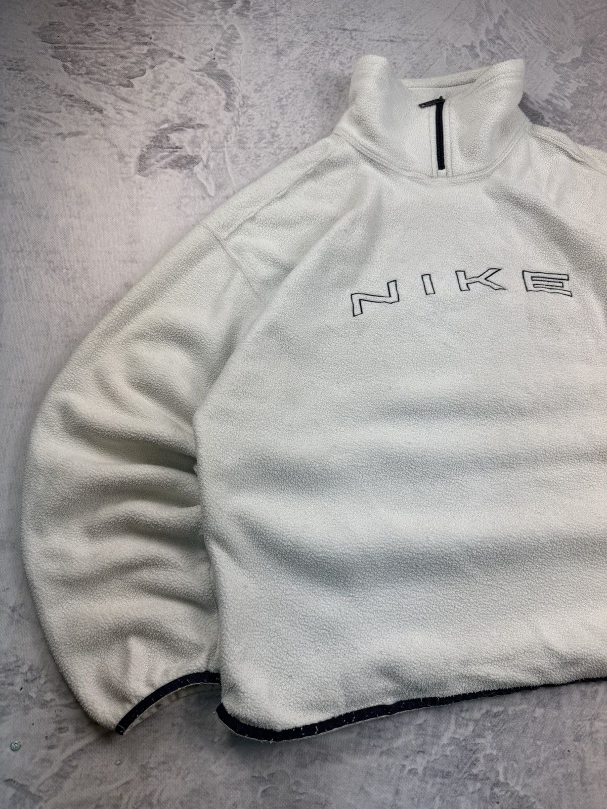 Nike × Vintage NIKE TEDDY FLEECE VINTAGE CENTER OVERSIZE BOXY SWEATSHIRT Size US L / EU 52-54 / 3 - 2 Thumbnail