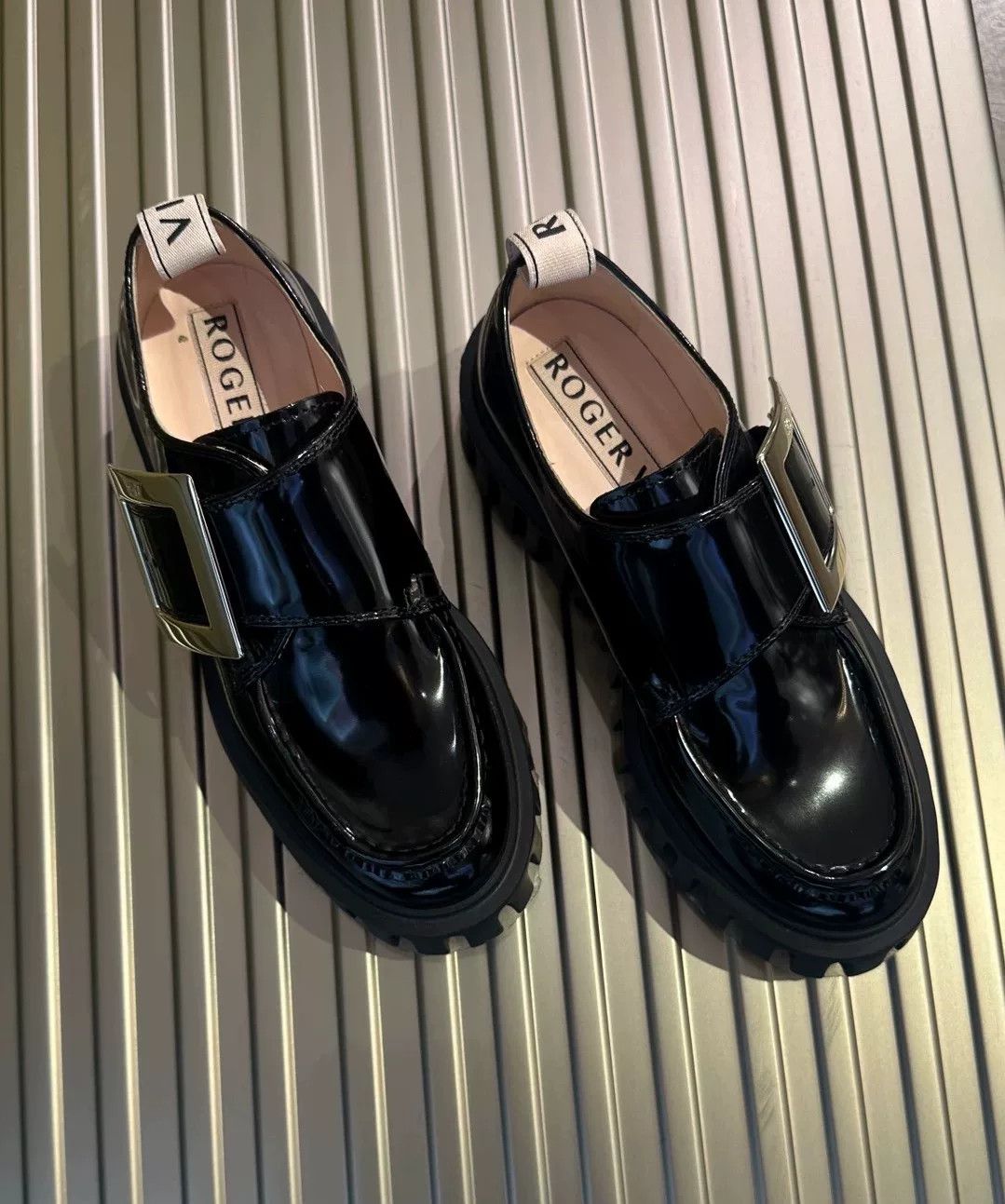 Japanese Brand Black Patent Leather Slip-On Loafers Size US 5.5 / IT 35.5 - 1 Thumbnail