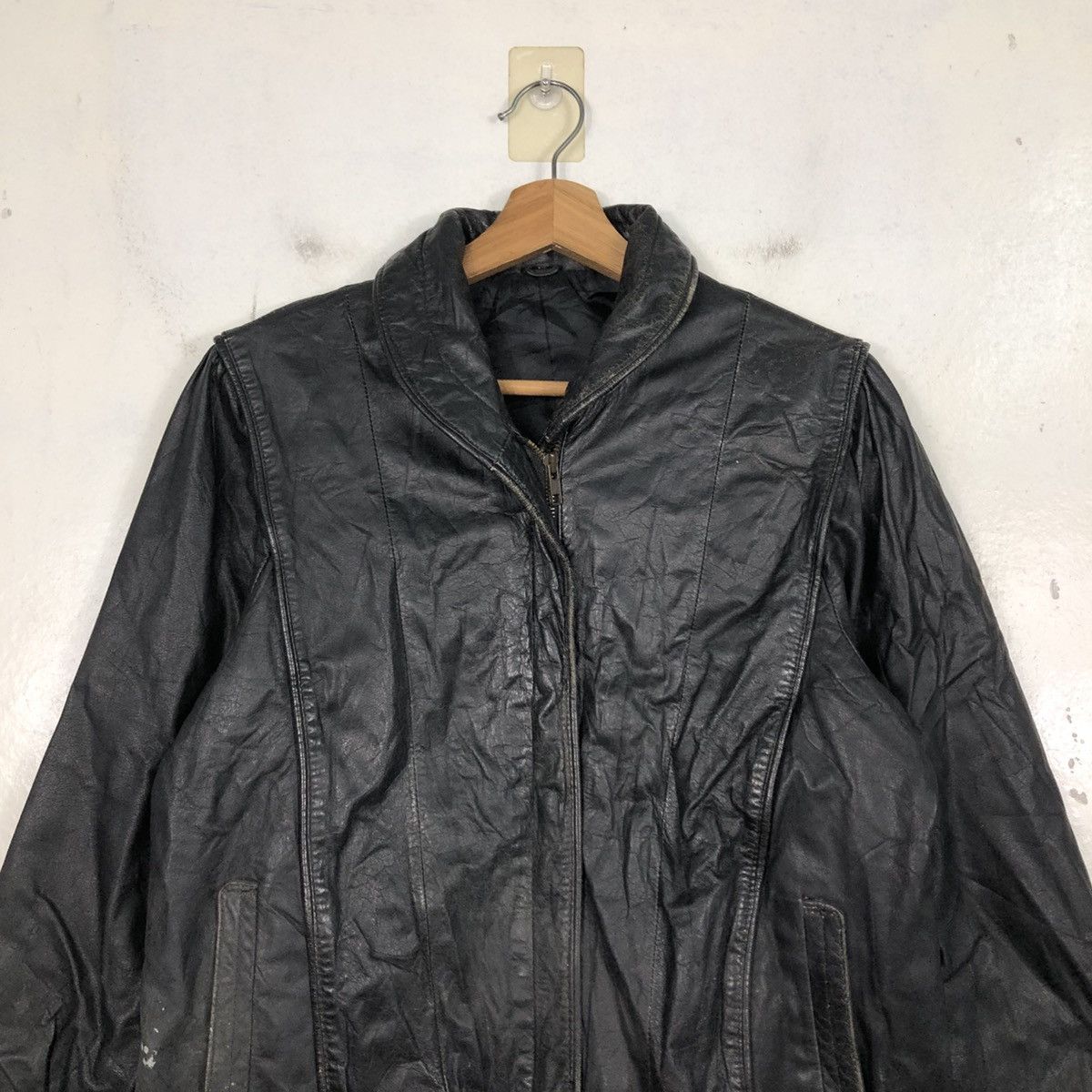Japanese Brand 📌Vintage Biker Leather Jacket Partina Issey Miyake Size US M / EU 48-50 / 2 - 5 Thumbnail