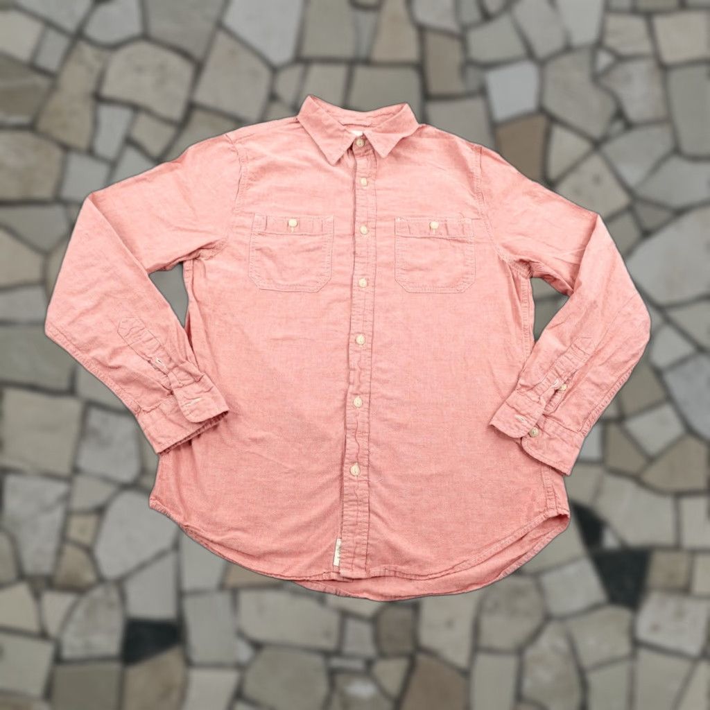 Ralph Lauren Ralph Lauren Denim Supply Shirt Mens Medium Orange Salmon Button-Up Long Sleeve Size US M / EU 48-50 / 2 - 1 Thumbnail