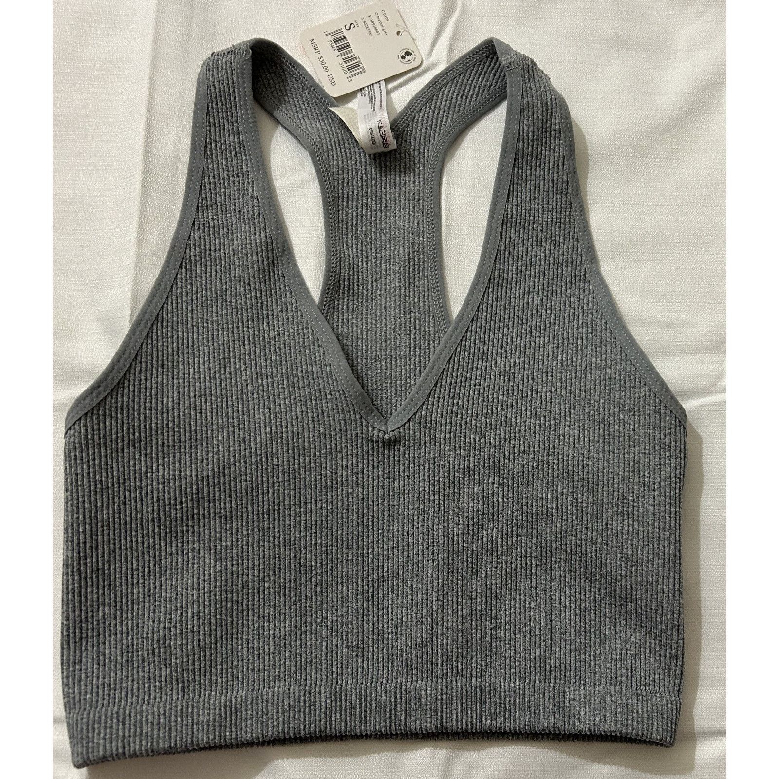 Free People NWT-Women's Free People Movement Crop Tank-Gray Size Small Size S / US 4 / IT 40 - 2 Thumbnail