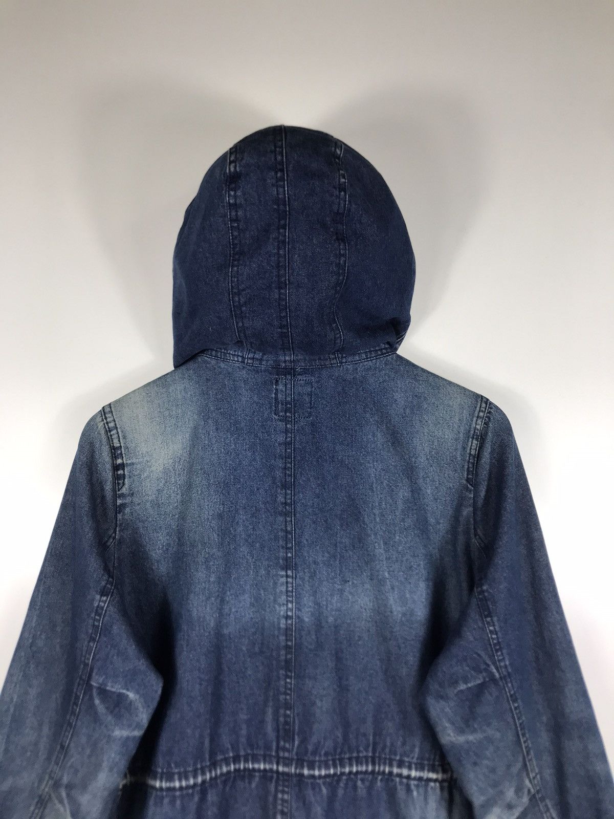 Japanese Brand ⚡️Titicaca Vintage Hooded Denim Ripped Parka Jacket Size M / US 6-8 / IT 42-44 - 16 Thumbnail