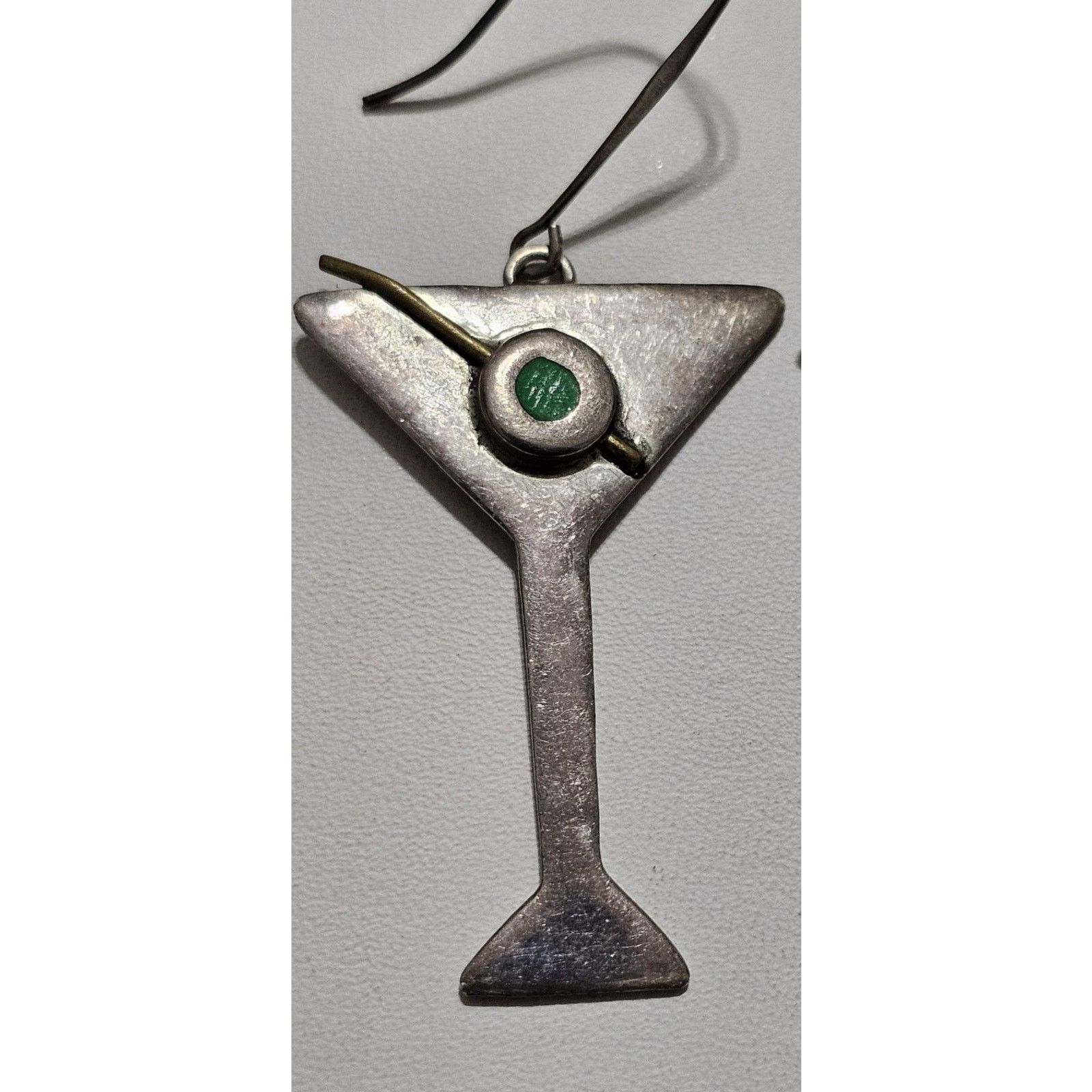 Other Vintage Harvey Mexico Taxco 925 Martini Dangle Earrings Size ONE SIZE - 2 Thumbnail