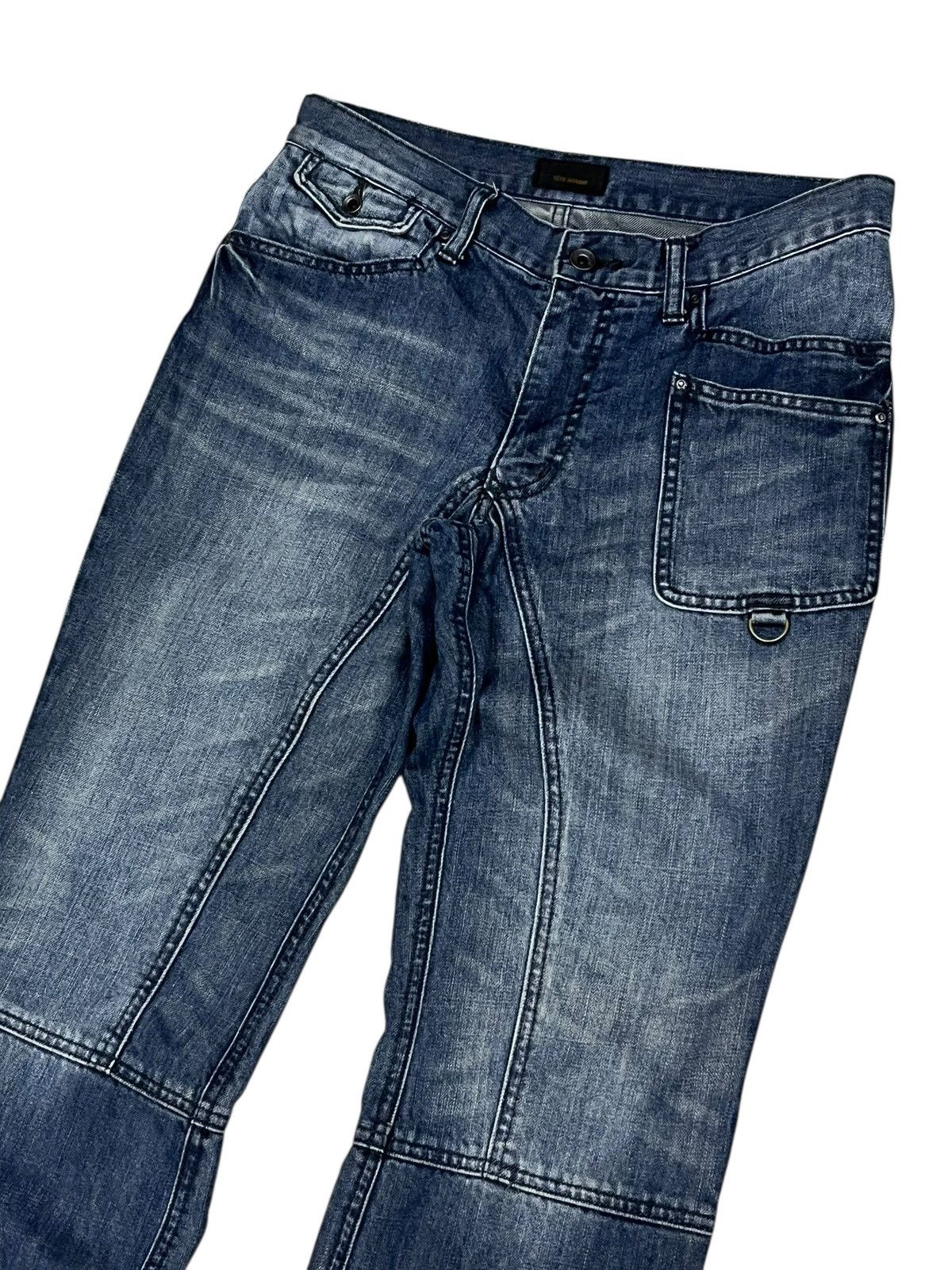 Tete Homme 🔥Archive Tête Homme Distressed Bootcut Flare Japanese Denim Size US 30 / EU 46 - 6 Thumbnail