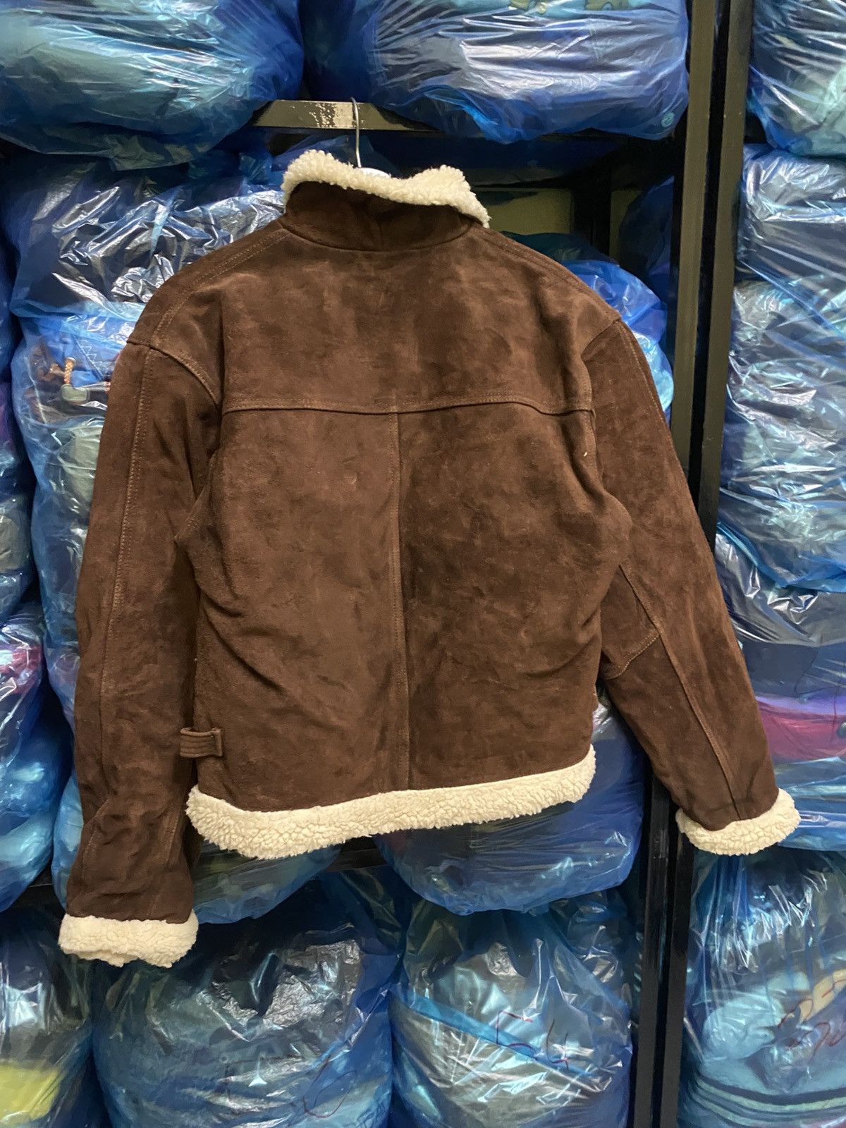 Leather VINTAGE 80S SUEDE LEATHER SHERPA LINING JACKET Size US S / EU 44-46 / 1 - 15 Thumbnail
