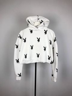 Playboy x missguided gray cheap bunny print hoodie dress