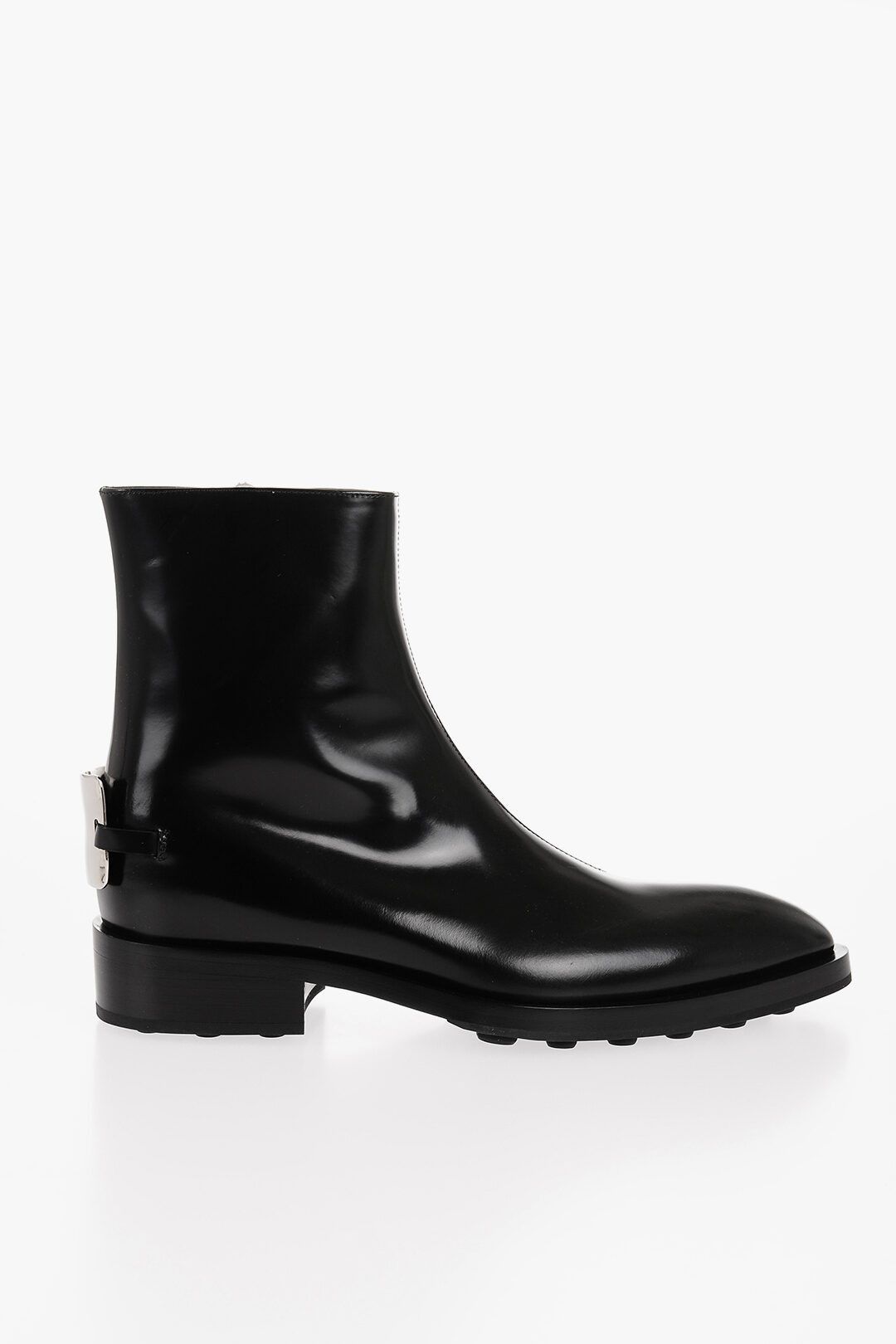 Jil Sander og1mm0625 Brushed Leather Angkor Booties in Black Size US 9 / EU 42 - 1 Thumbnail