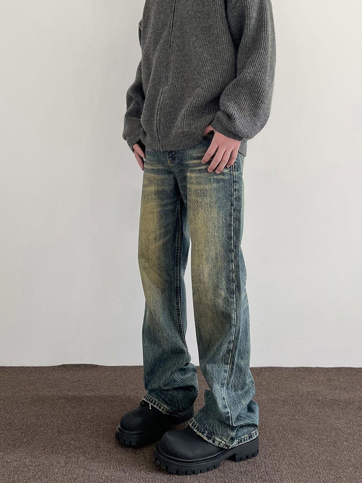 Jean Wide-Leg Denim Jeans - Vintage Look Size US 32 / EU 48 - 2 Thumbnail