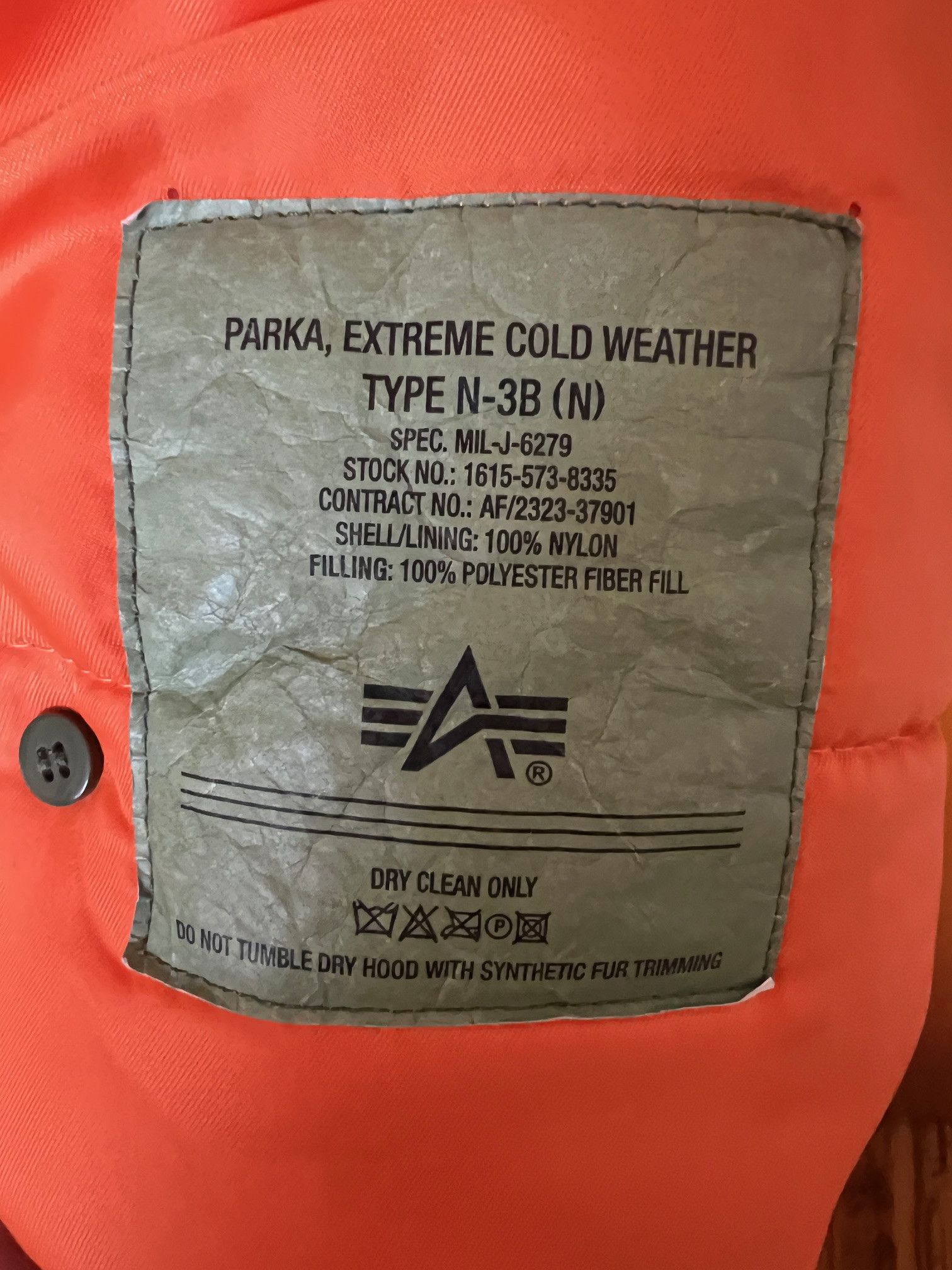 Alpha Industries N-3B Slim Fit Parka Size US L / EU 52-54 / 3 - 4 Thumbnail