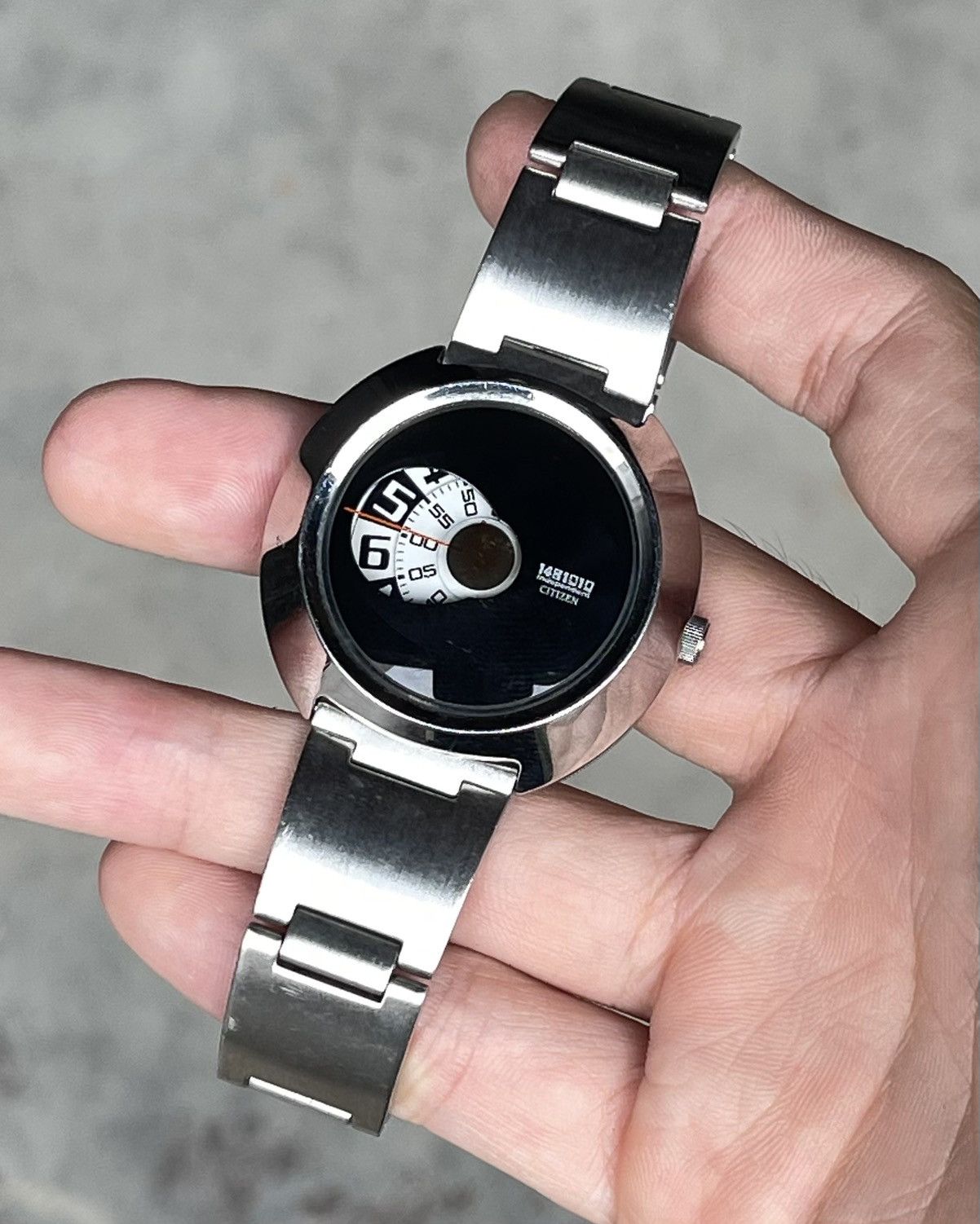image of Citizen 1481010 Ufo Jump Hour Vintage Watch in Black, Men's (Size 38)