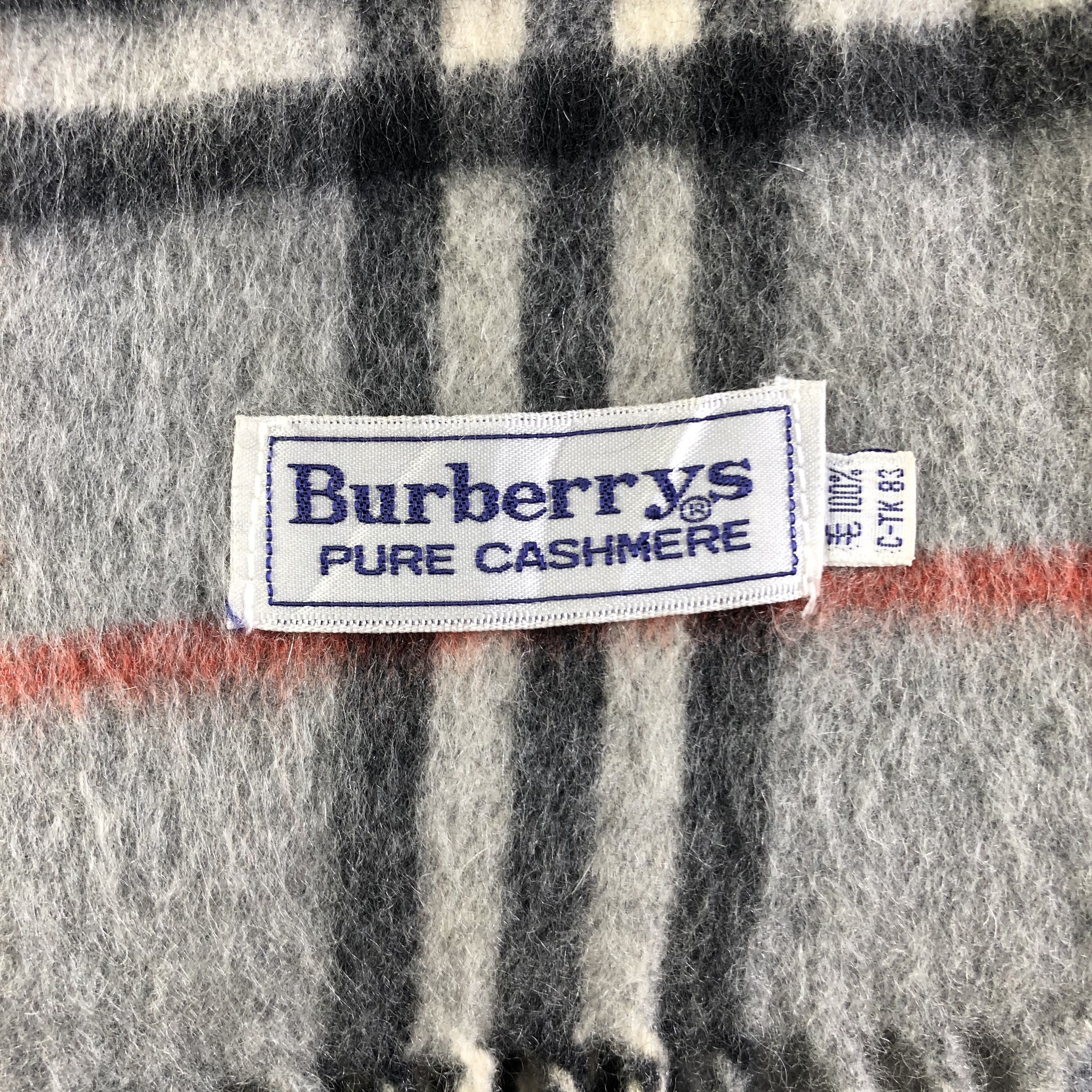 Burberry Burberrys Pure Cashmere Scarf / Muffler / Neckwear P091 Size ONE SIZE - 6 Thumbnail