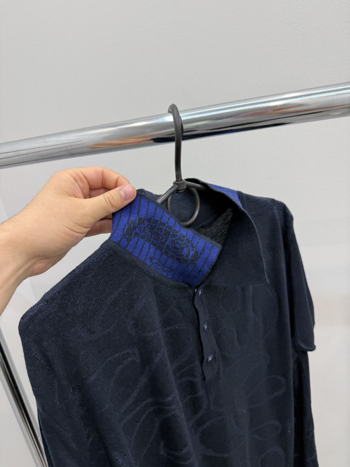 Etro Etro Monogram Dark Blue Polo Shirt Size US XL / EU 56 / 4 - 3 Thumbnail