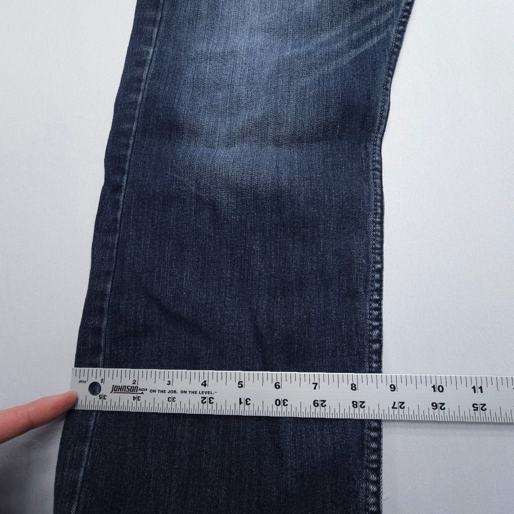 Levi's Levi's Signature Slim Straight Denim Jeans Mens 44 x 30 Dark Wash Cotton Blend Blue 5-Pocket Stretch Size US 44 / EU 60 - 6 Thumbnail