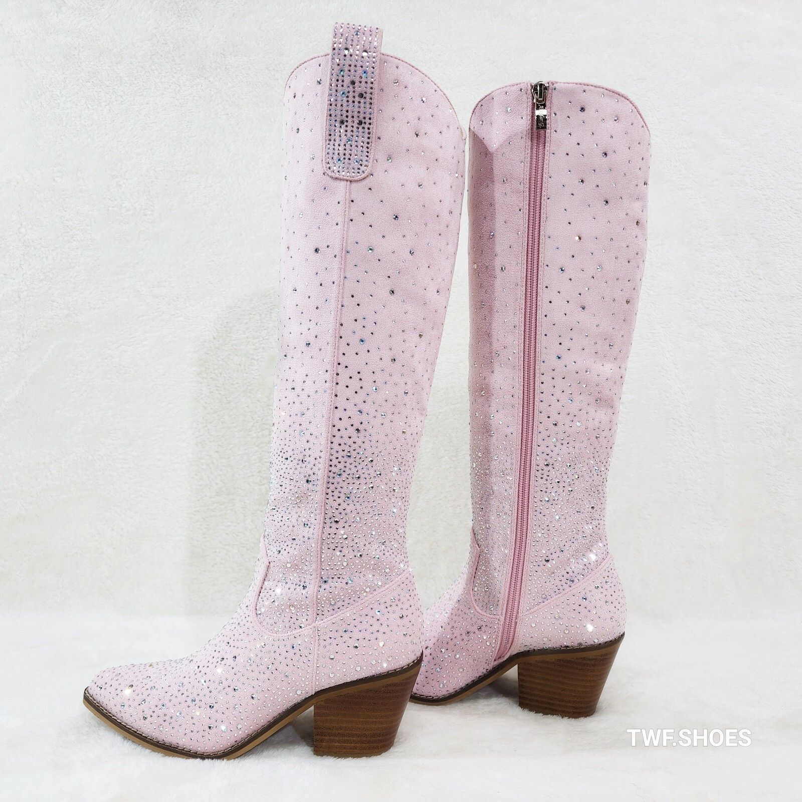 Other Wild Ones Glamour Cowboy Baby Light Pink Silver Rhinestone C Size US 9 / IT 39 - 7 Thumbnail
