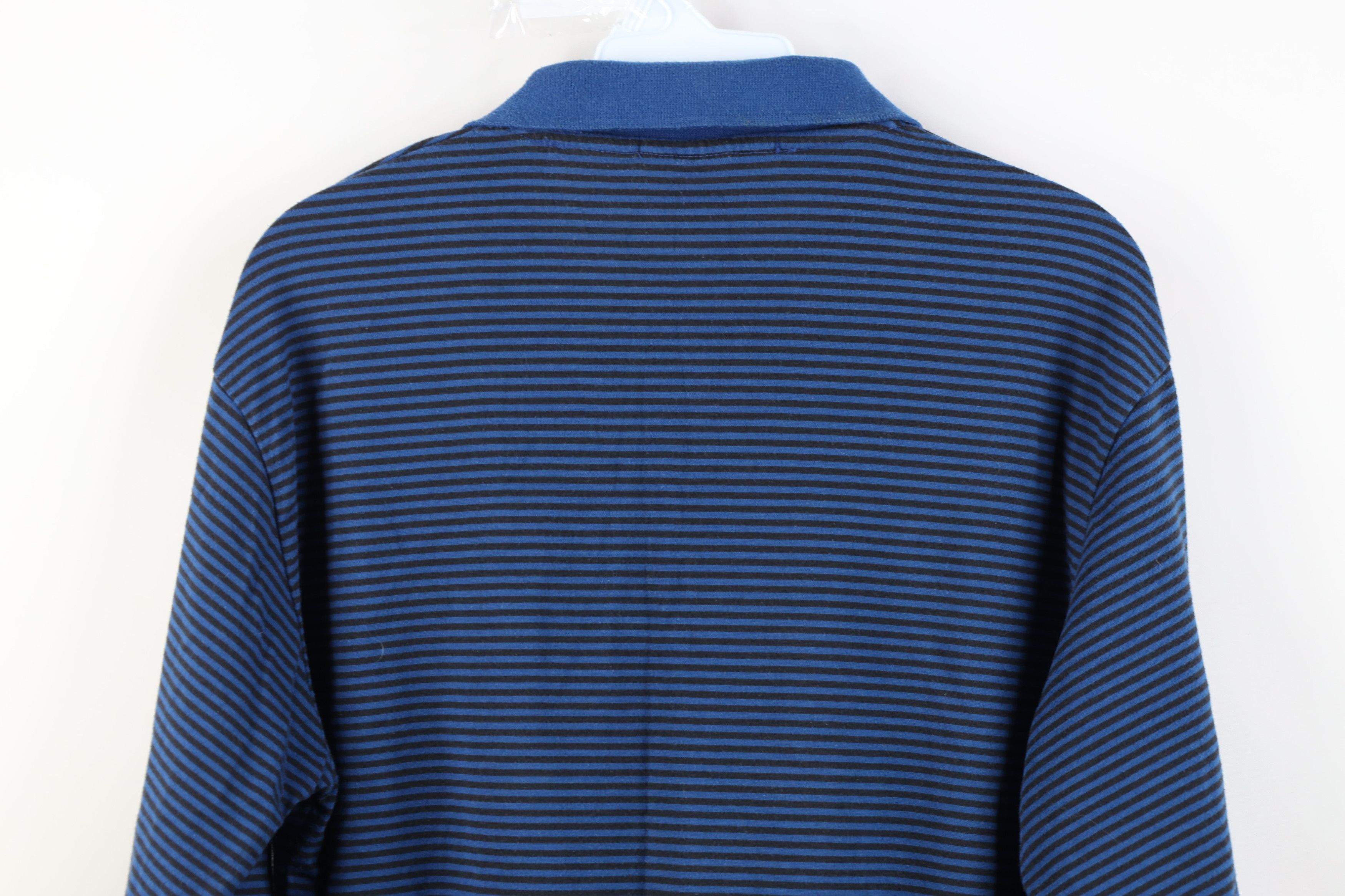 Vintage Vintage 70s Streetwear Long Sleeve Rugby Polo Shirt Blue Size US L / EU 52-54 / 3 - 10 Thumbnail