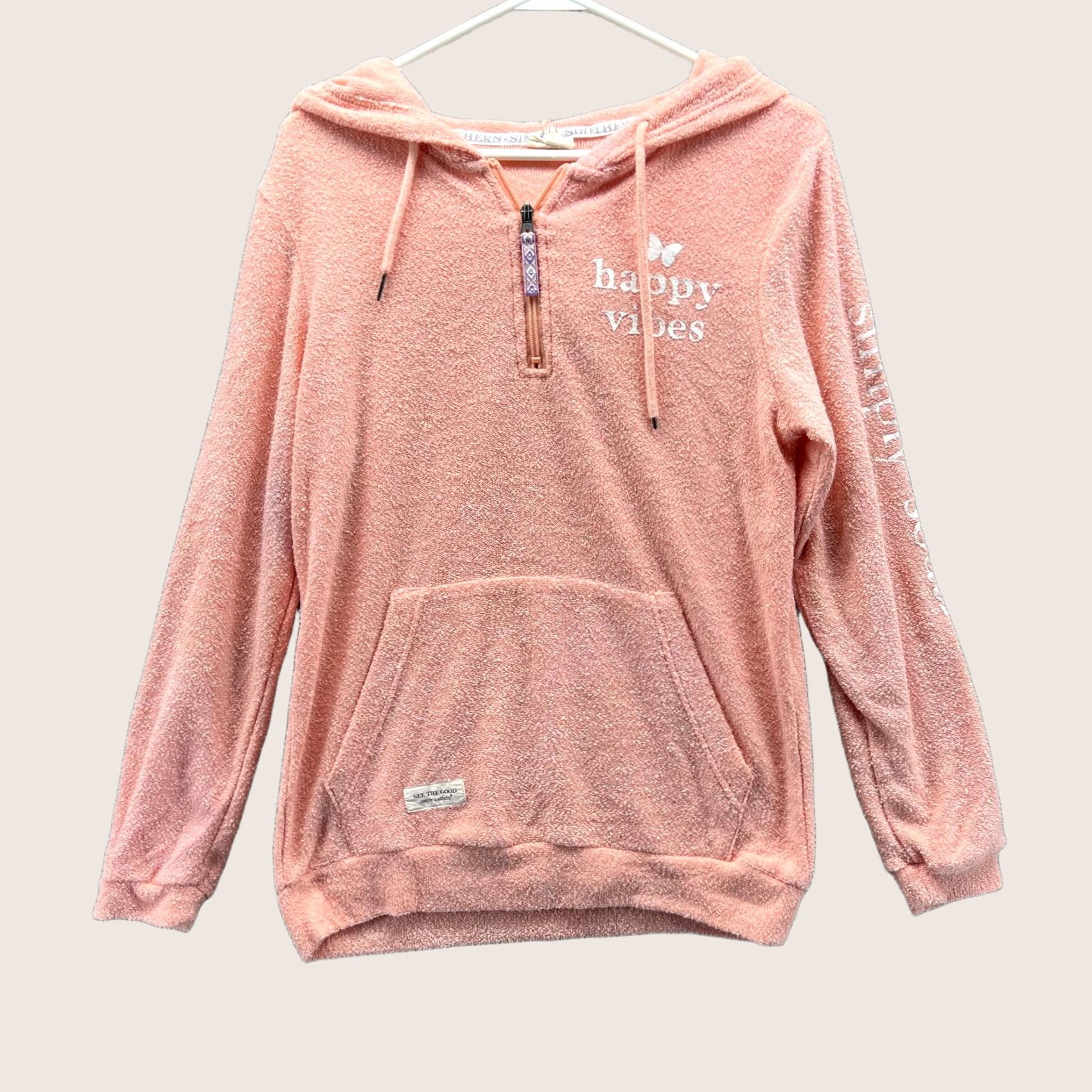 Pinko Simply Southern Hoodie Womens Small Pink Pullover Hooded Crew Neck Fleece Logo Sweatshirt Size S / US 4 / IT 40 - 1 Thumbnail