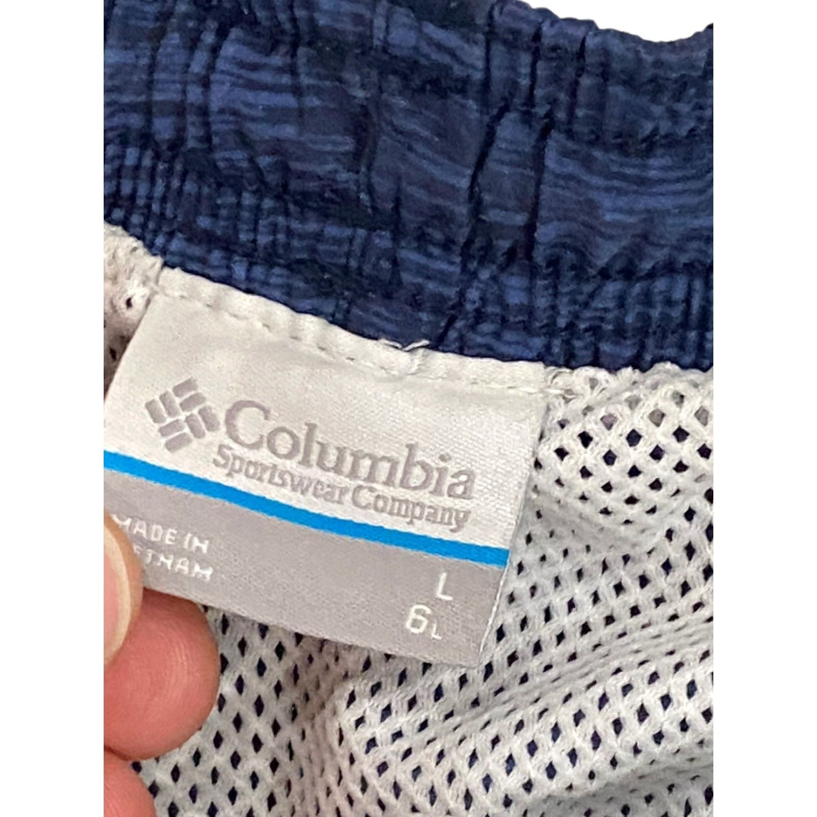 Vintage Columbia Omni-Shade Shark Drawstring Water Shorts Men L Blue Swim Trunks Size US 33 - 6 Thumbnail