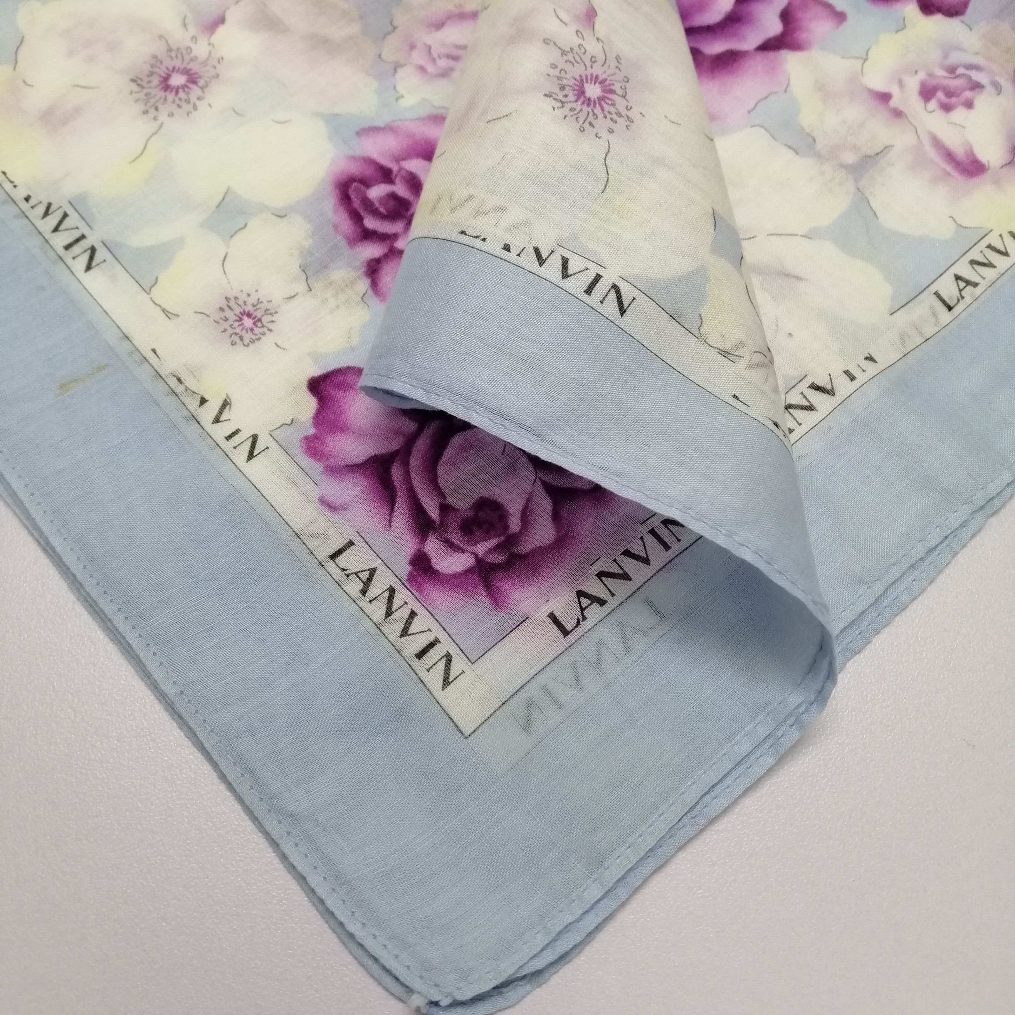 Lanvin Vintage Lanvin Handkerchief/Neckerchief/Bandana-KD1249 Size ONE SIZE - 4 Thumbnail