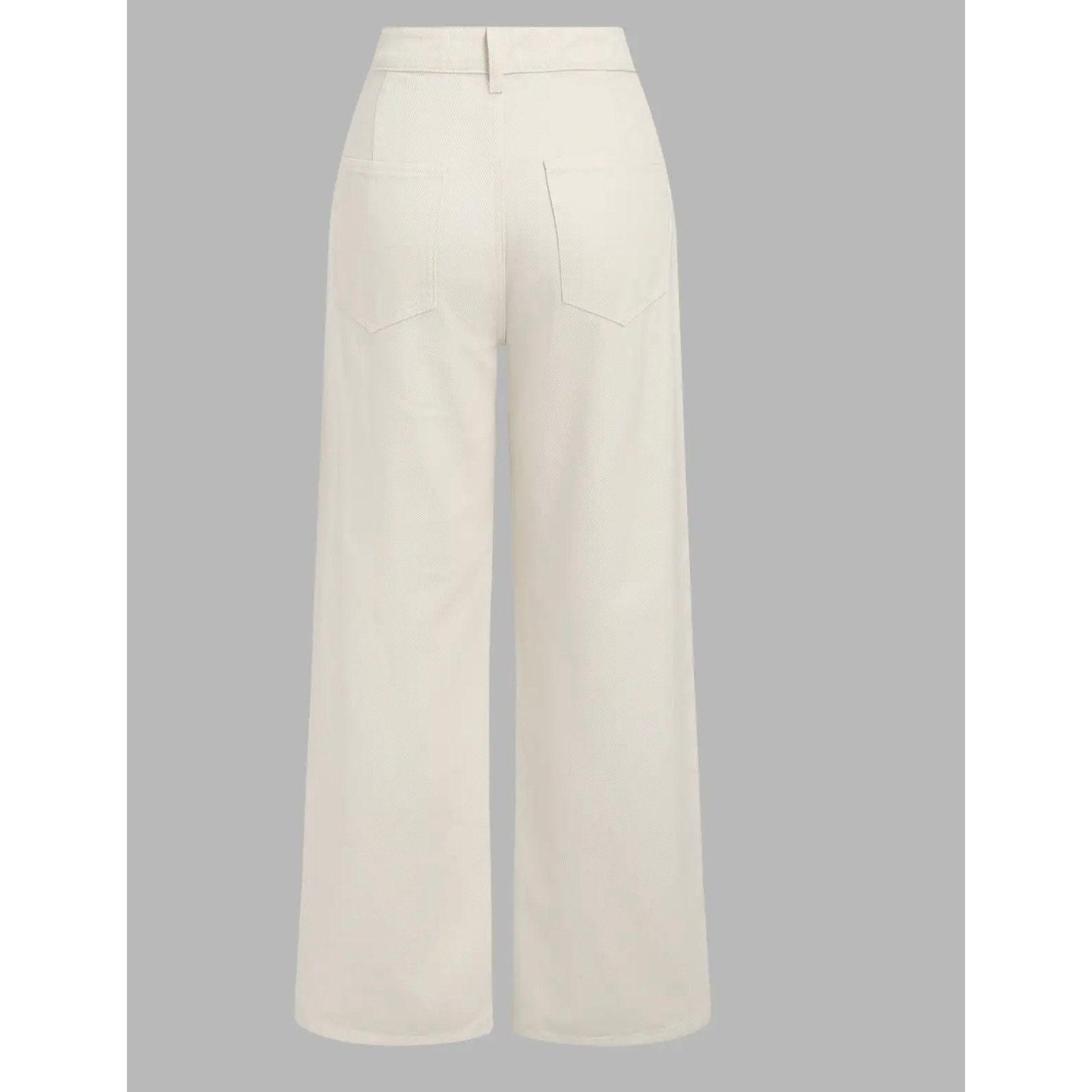 Cider Cider Women’s Small White Denim High Waist Wide Leg Jeans Size 28" / US 6 / IT 42 - 3 Thumbnail