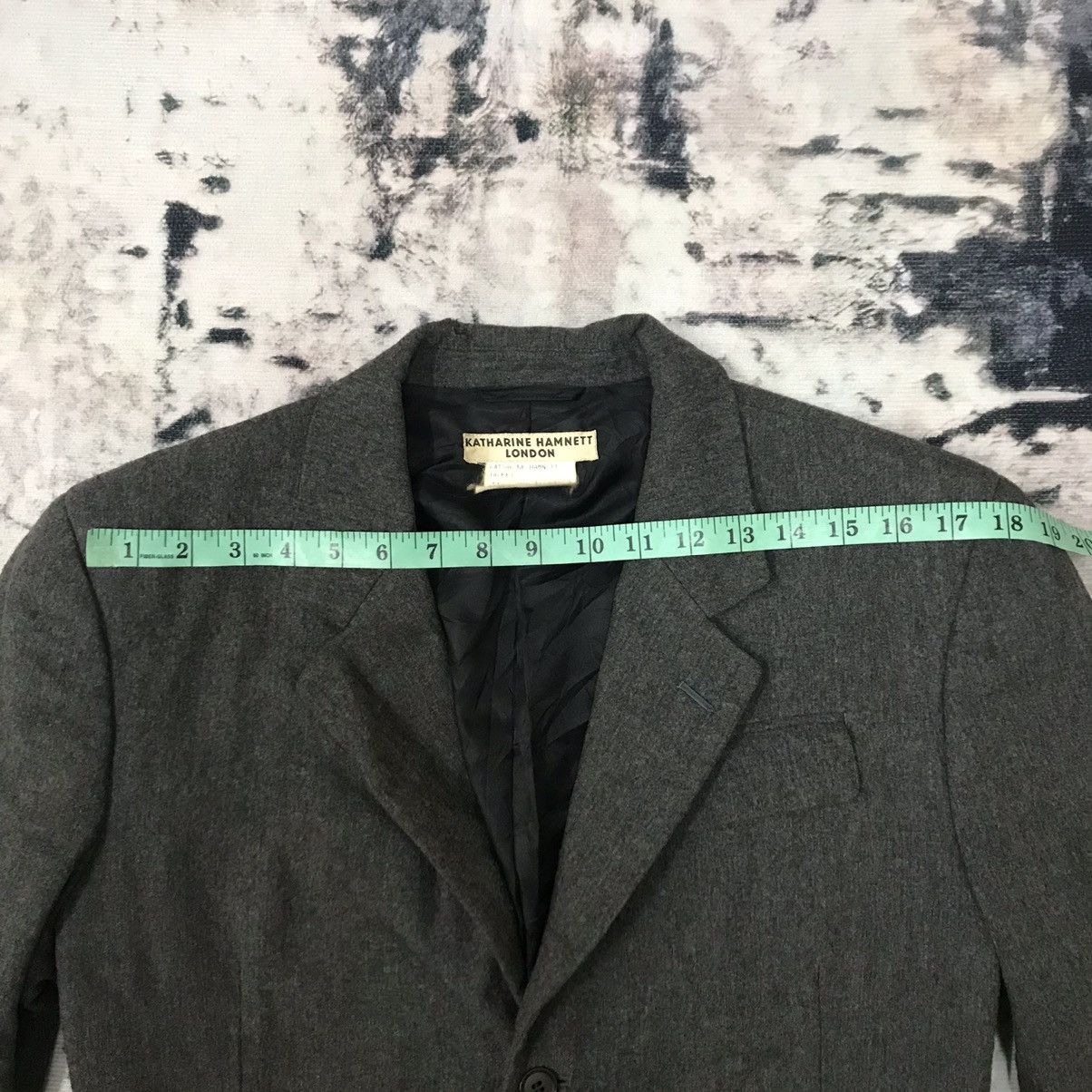 Japanese Brand Katharine Hamnett London Wool Blazer Long Size 38S - 12 Thumbnail