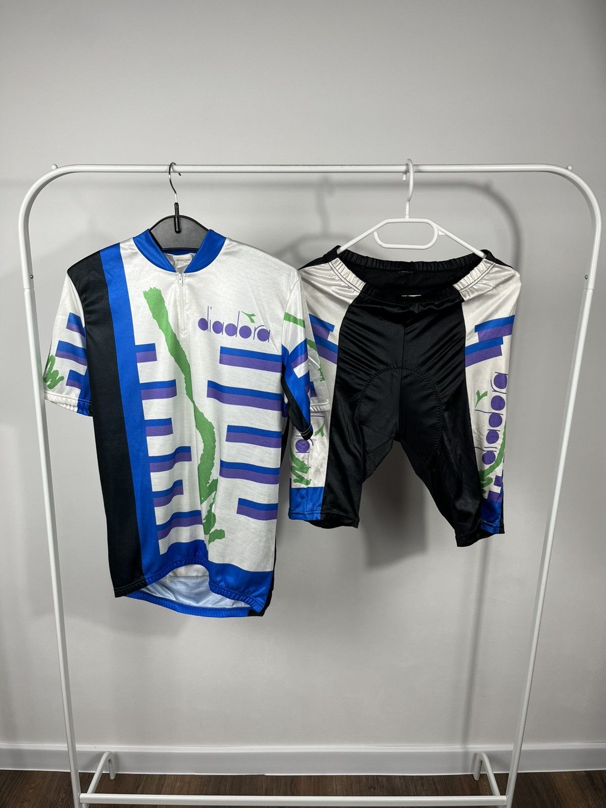 Diadora Diadora Vintage Cycling Jersey Shorts Set L Size US L / EU 52-54 / 3 - 1 Thumbnail