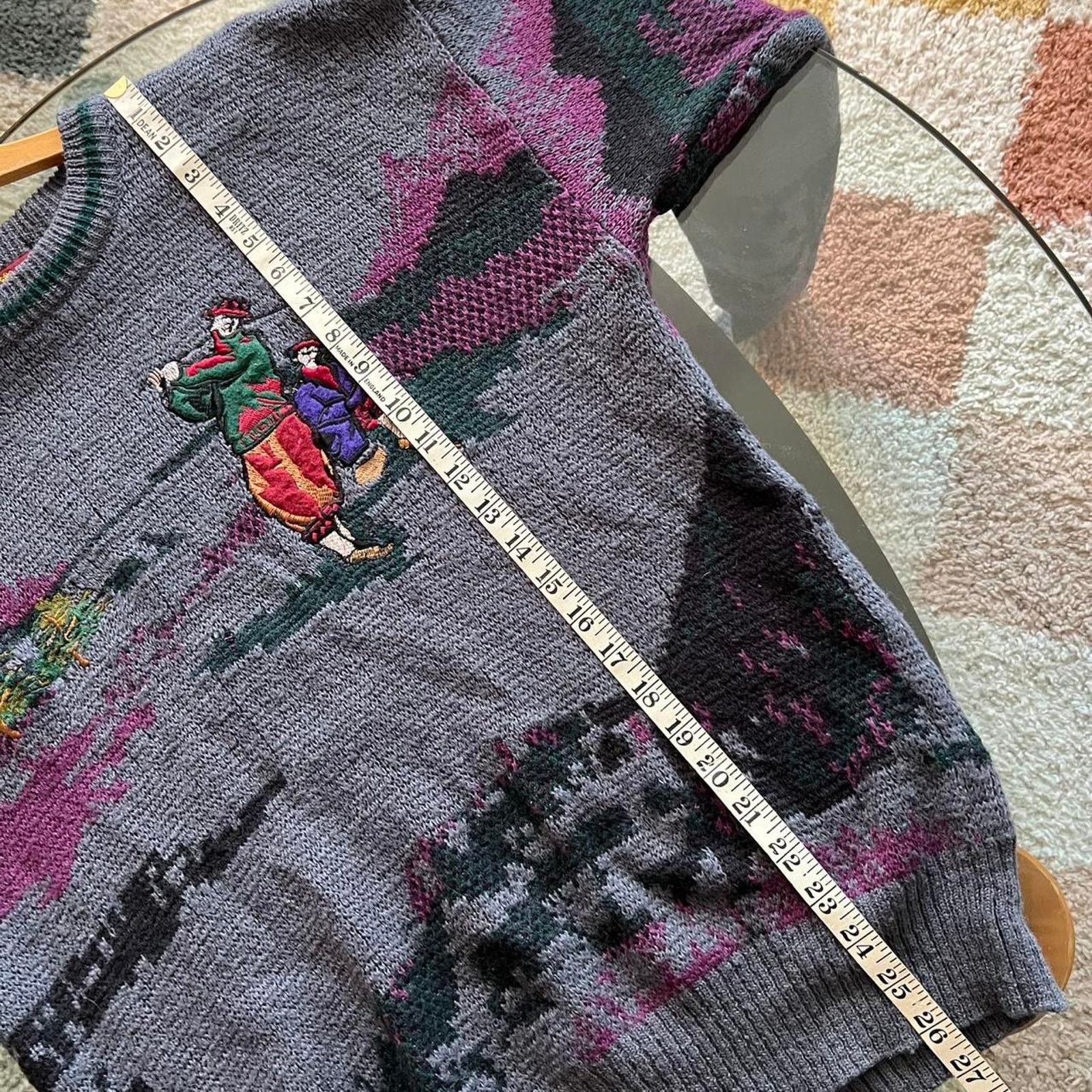 Vintage Vintage 90s Buckingham Golf Sweater | Intarsia Knit | Medium Size US M / EU 48-50 / 2 - 11 Thumbnail